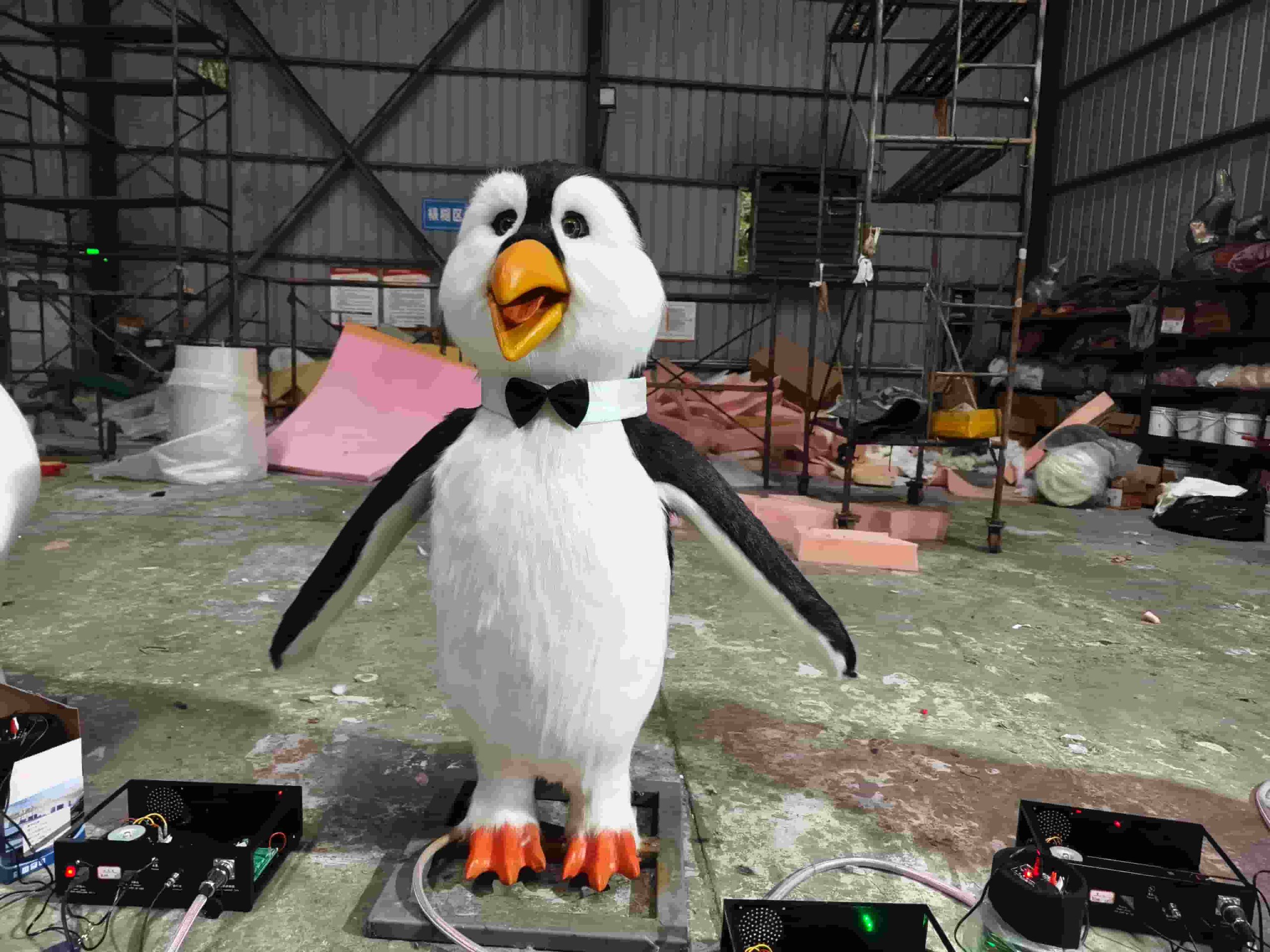 Custom Animatronic Singing Penguin Robot with Music for Exhibition and Commercial Use