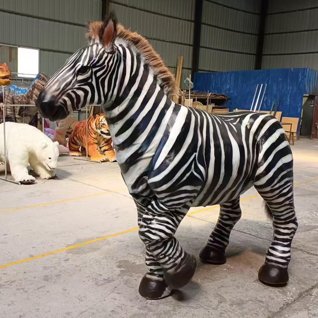 Theme Park High Quality Realistic Animatronic Animal Zebra Single Person Costume