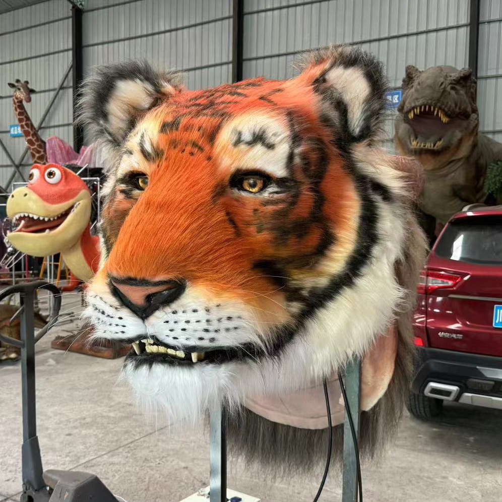 Amusement Equipment High Quality Realistic Animatronic Tiger Head