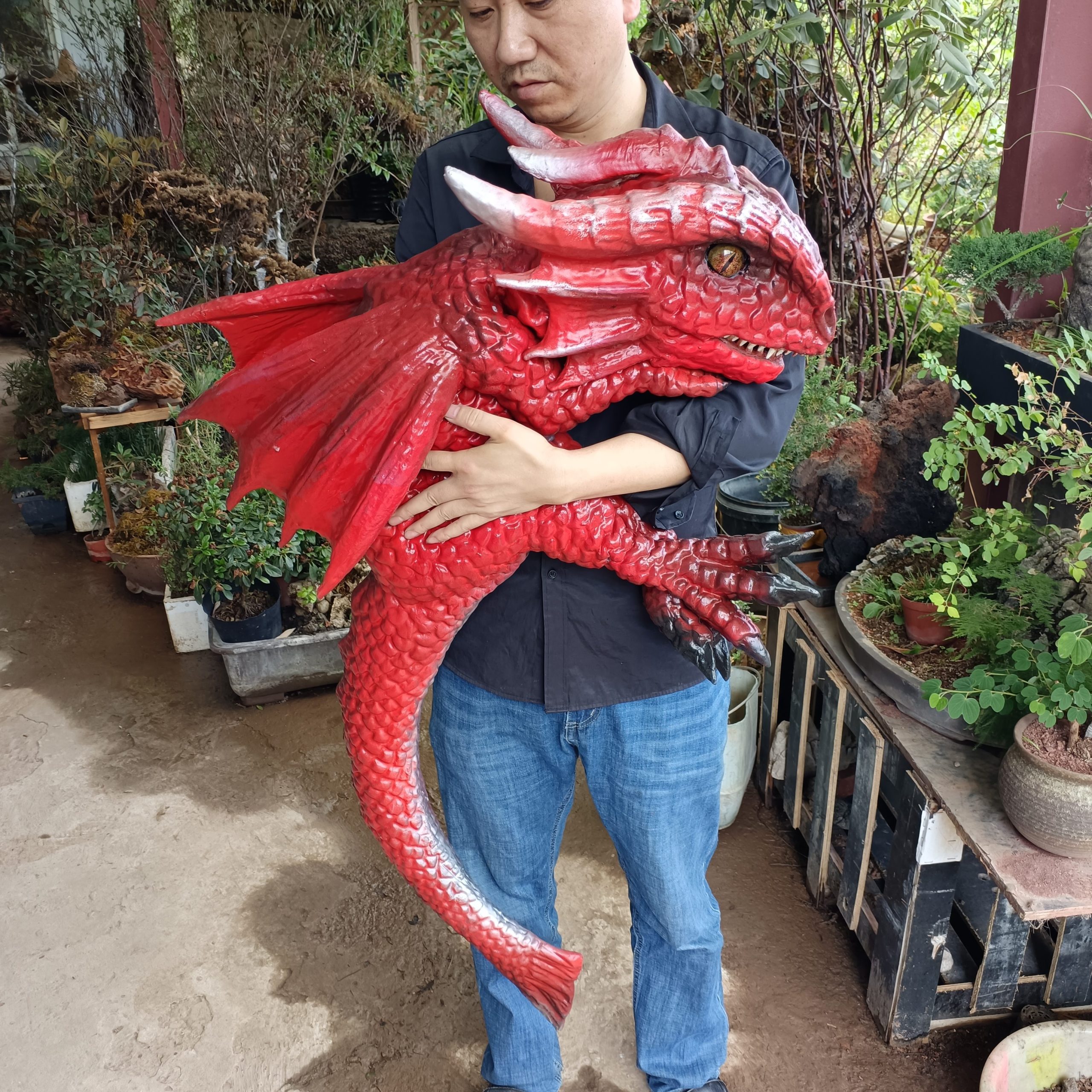 Theme Park Products Robotic Animatronics Realistic Baby Dragon Dinosaur Puppet for Sale