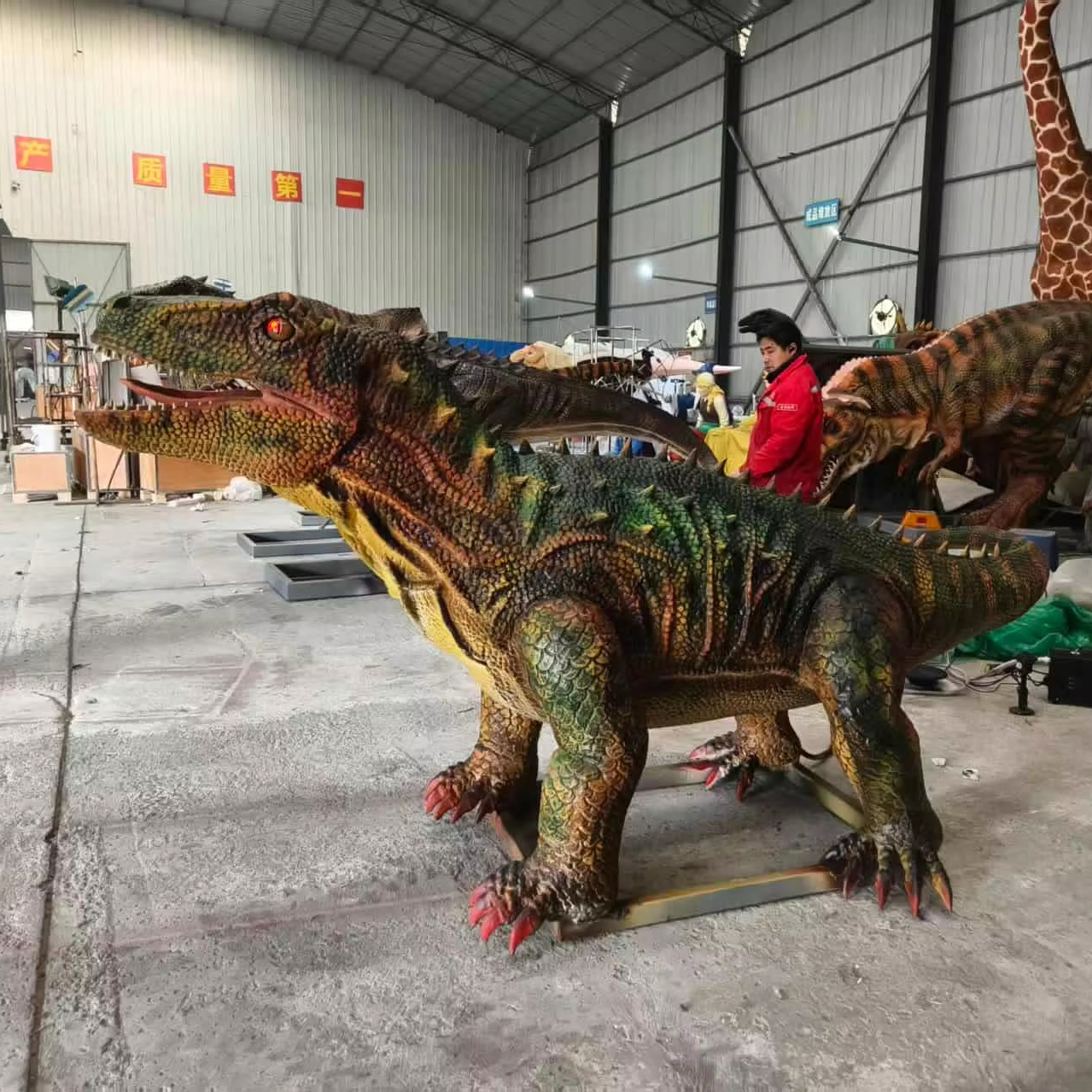 High Simulation Animatronic Dinosaur Electric Moving Dinosaur Model for Theme Park Zoo Display