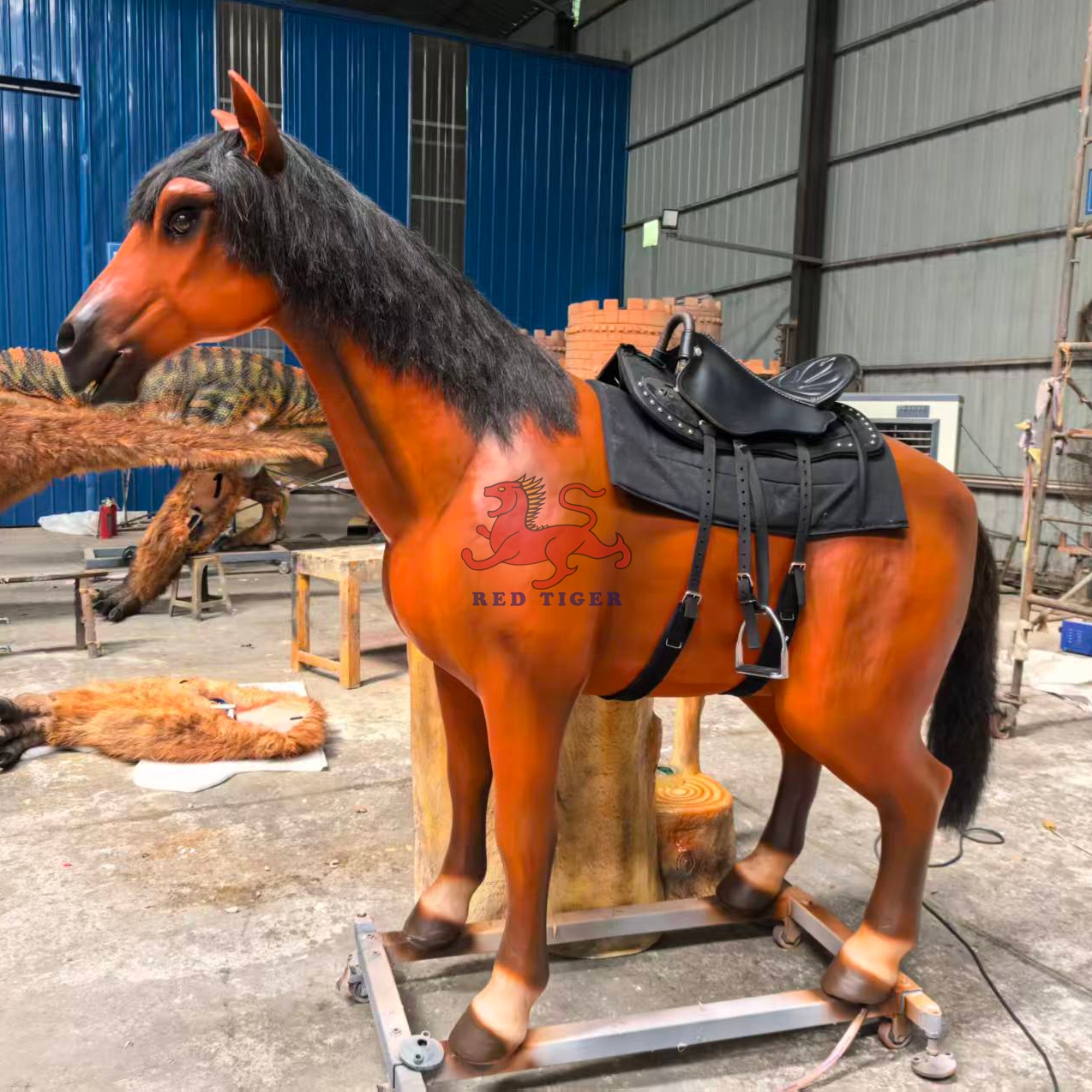 Life Size High Quality Realistic Animatronic Horse Ride