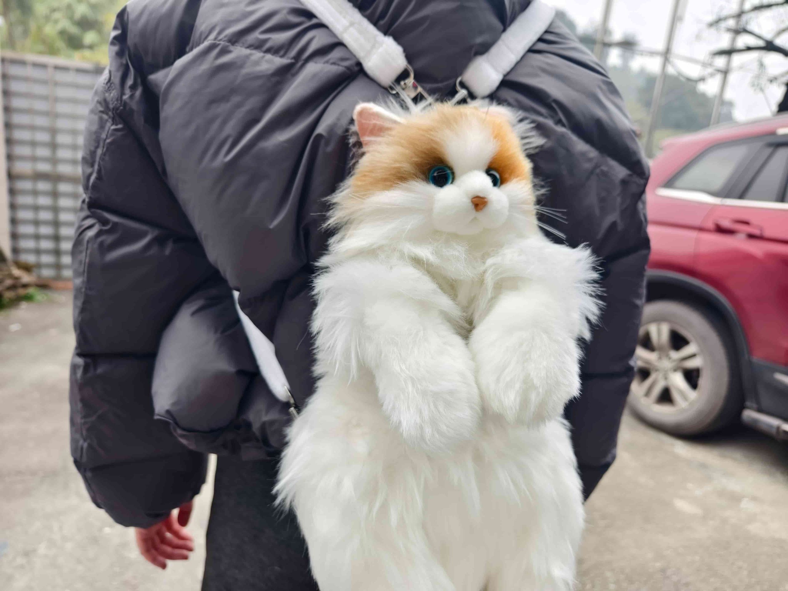 Realistic Calico Cat Simulation Toy