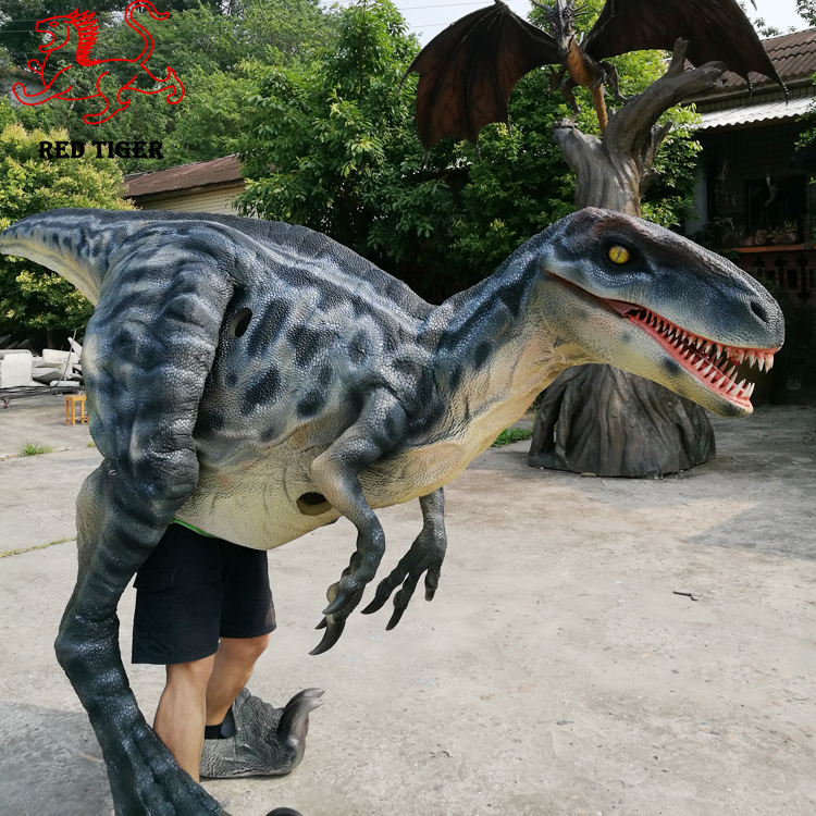 Animatronic Adult Real Mechanical raptor Dinosaur Costume