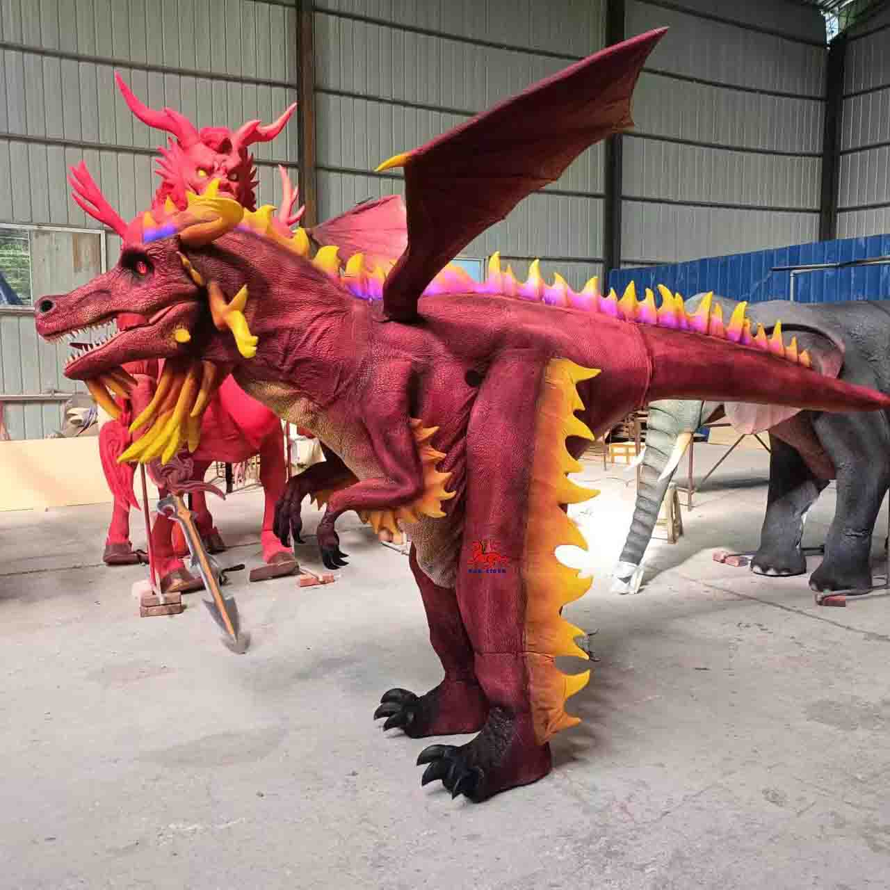 High Quality Realistic Walking Dinosaur Dragon Costume for Theme Park & Amusement Park