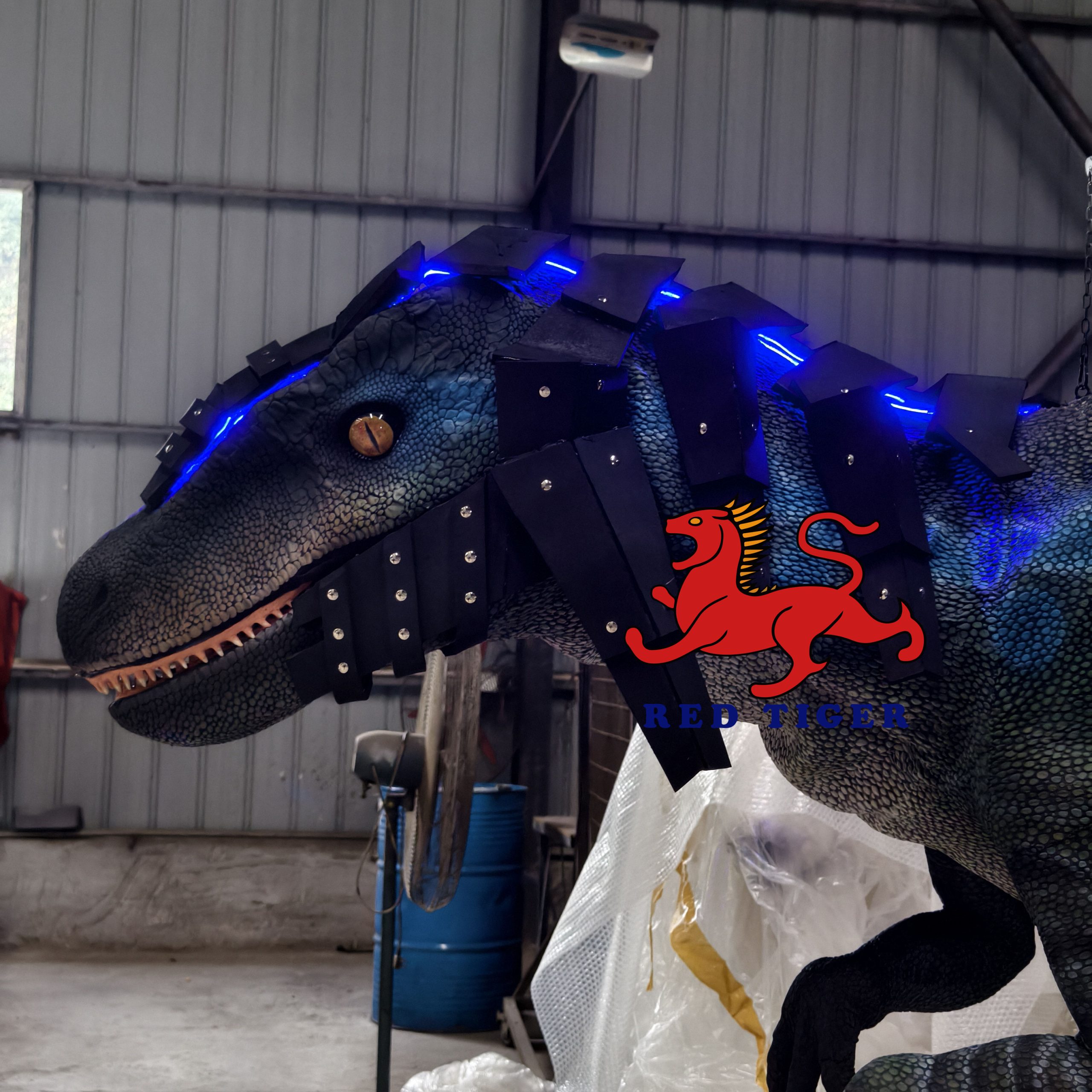 Cool Armored Velociraptor Costume for Jurassic Live Show