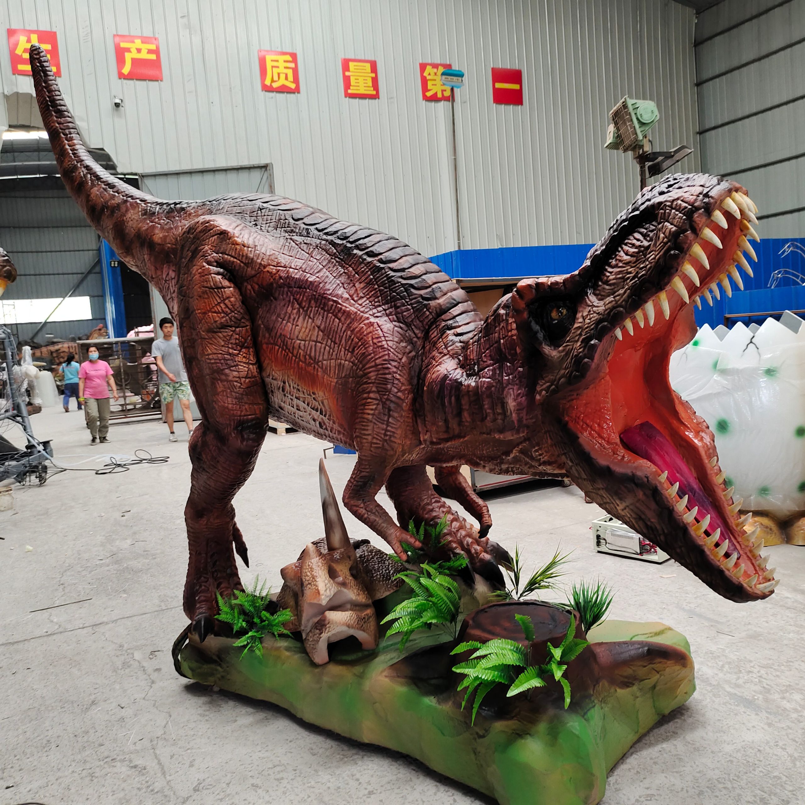 Theme Park High Quality Realistic Animatronic T-rex Dinosaur Model