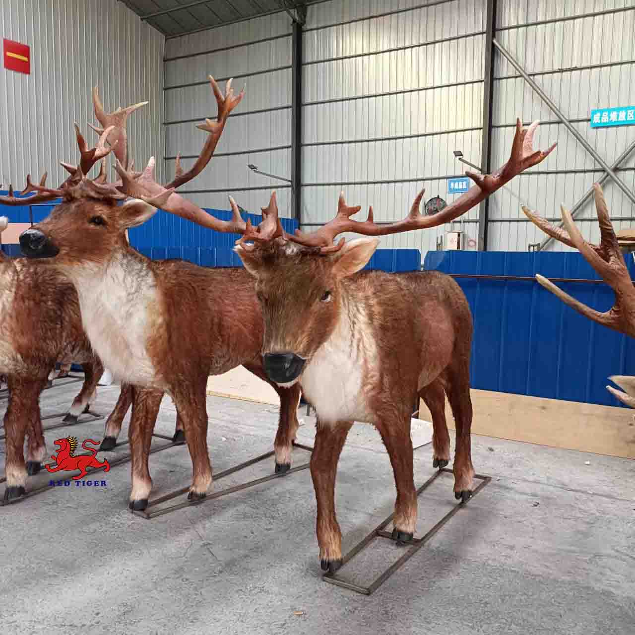 Animal Park Simulated Elk Model Animal Animatronic Model Life-size Elk Mold for Sale