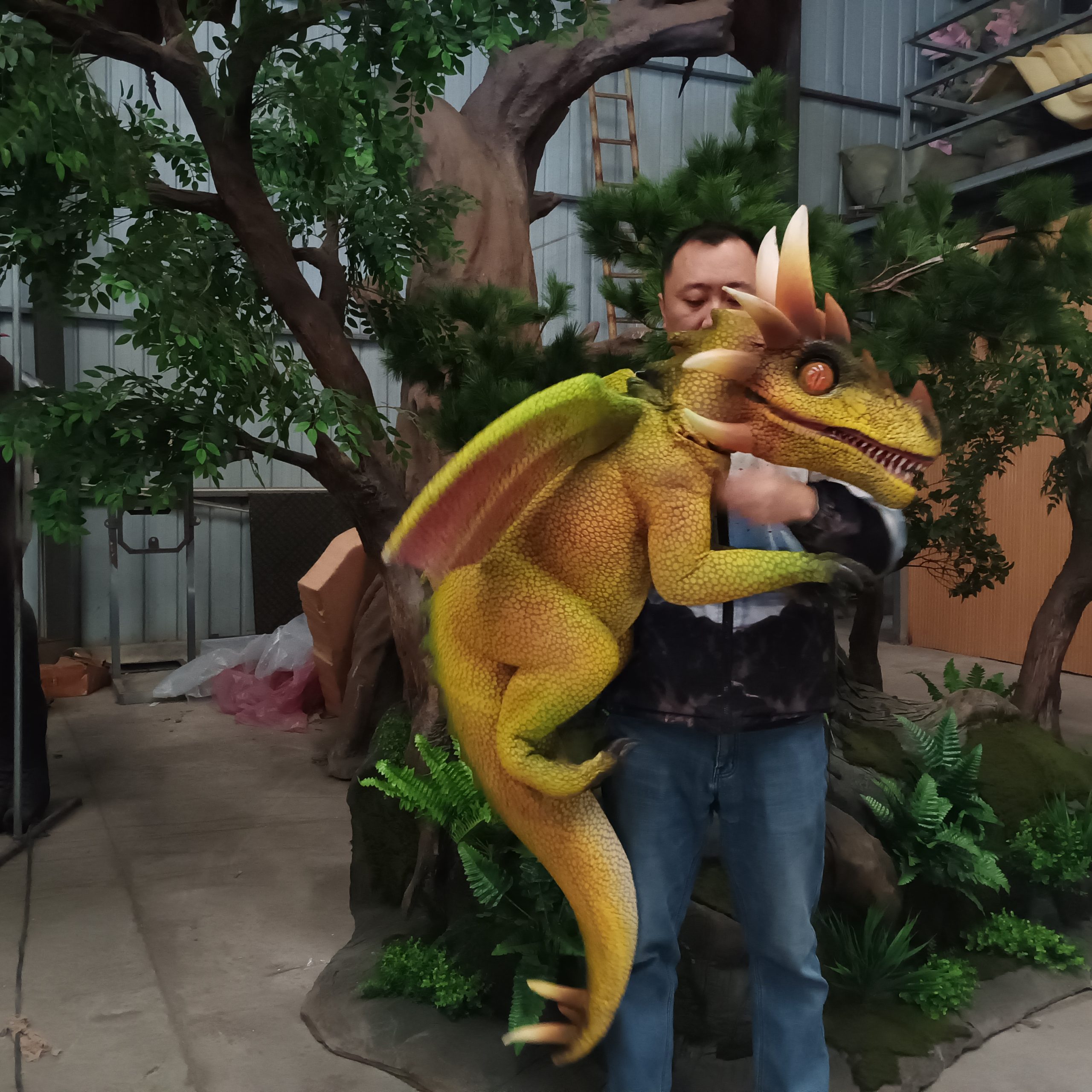 Small Animatronic Dinosaurs Hand Puppet Dragon Baby Dino