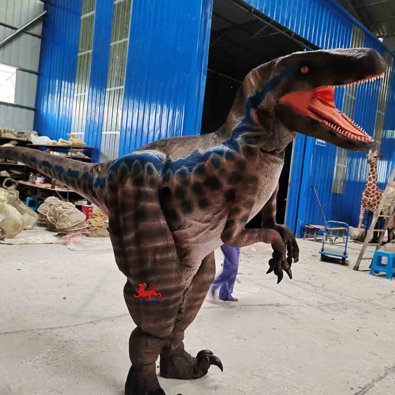 Hidden Legs Walking Realistic Dinosaur Costume for Adult Performers