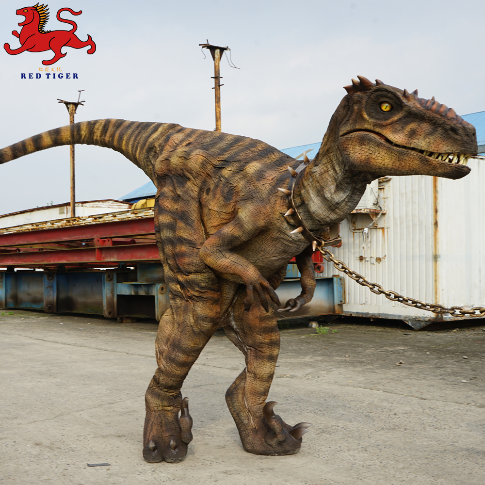 Raptor Animatronic Dinosaur Costume Realistic Walking for Park Show