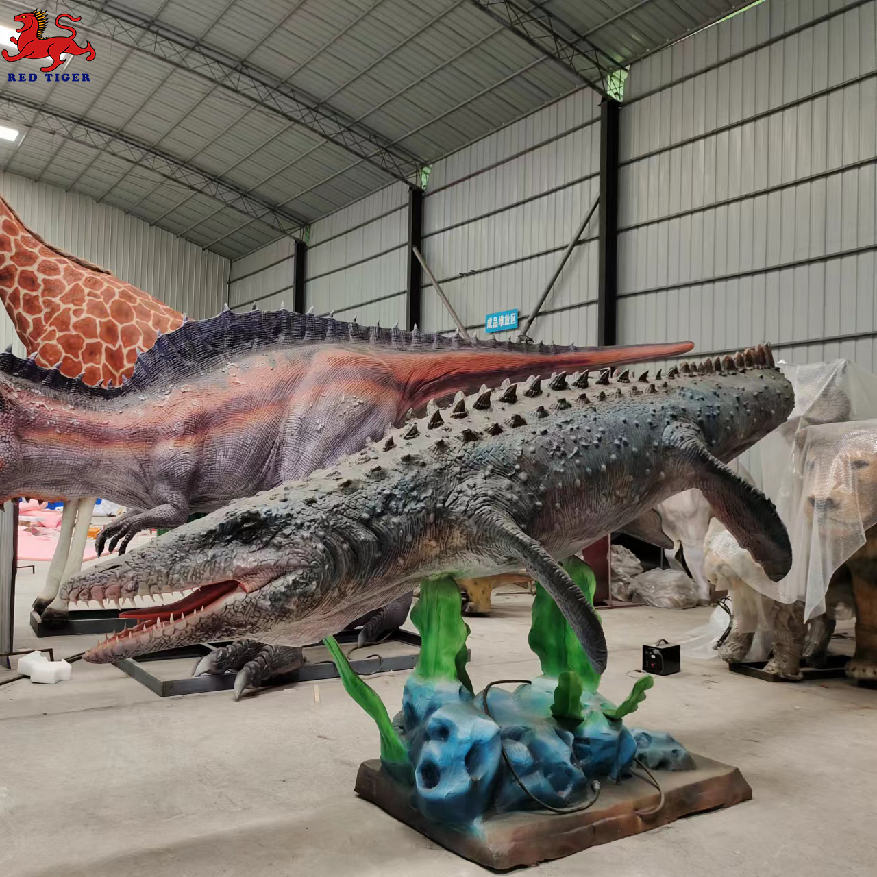 Red Tiger Theme Park Big Size Artificial Marine Animals for Sale