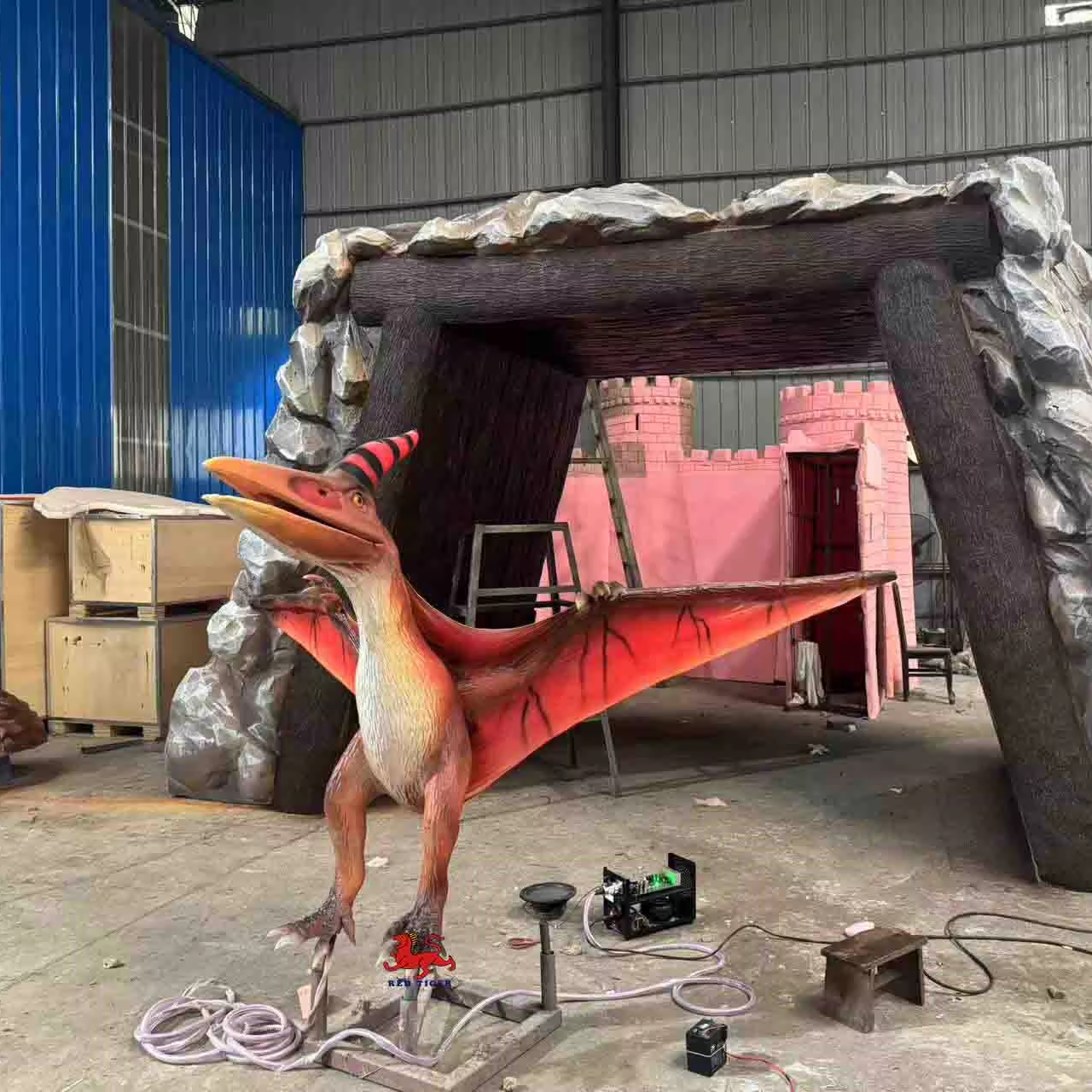 Theme Park High Quality Realistic Animatronic Pterosaur Dinosaur Model