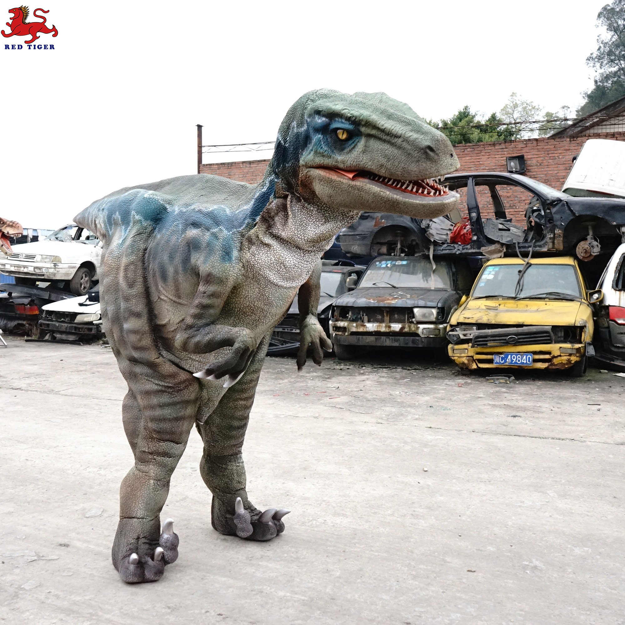 Amusement Animatronic Walking Dinosaur Dragon Costume