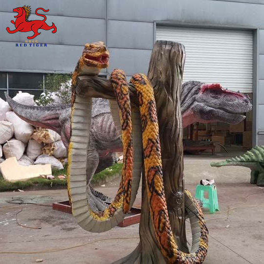Simulation Snake Model Life Size Resin Animal Statue