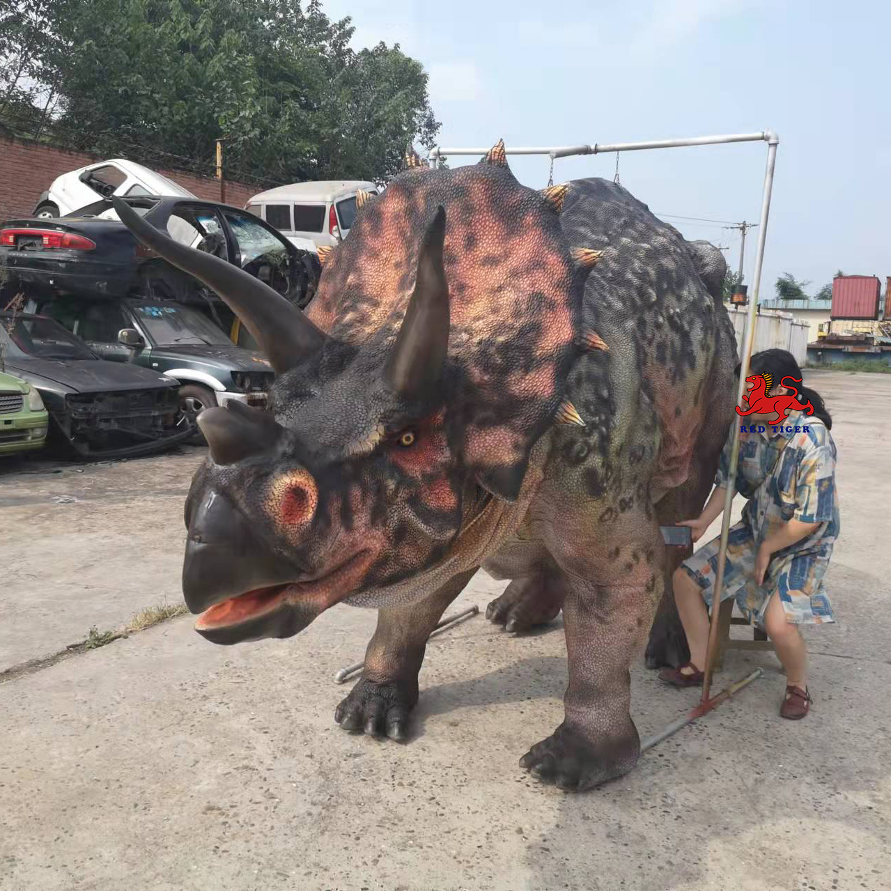 3d Animatronic Dino Model Resin Dinosaur Statue
