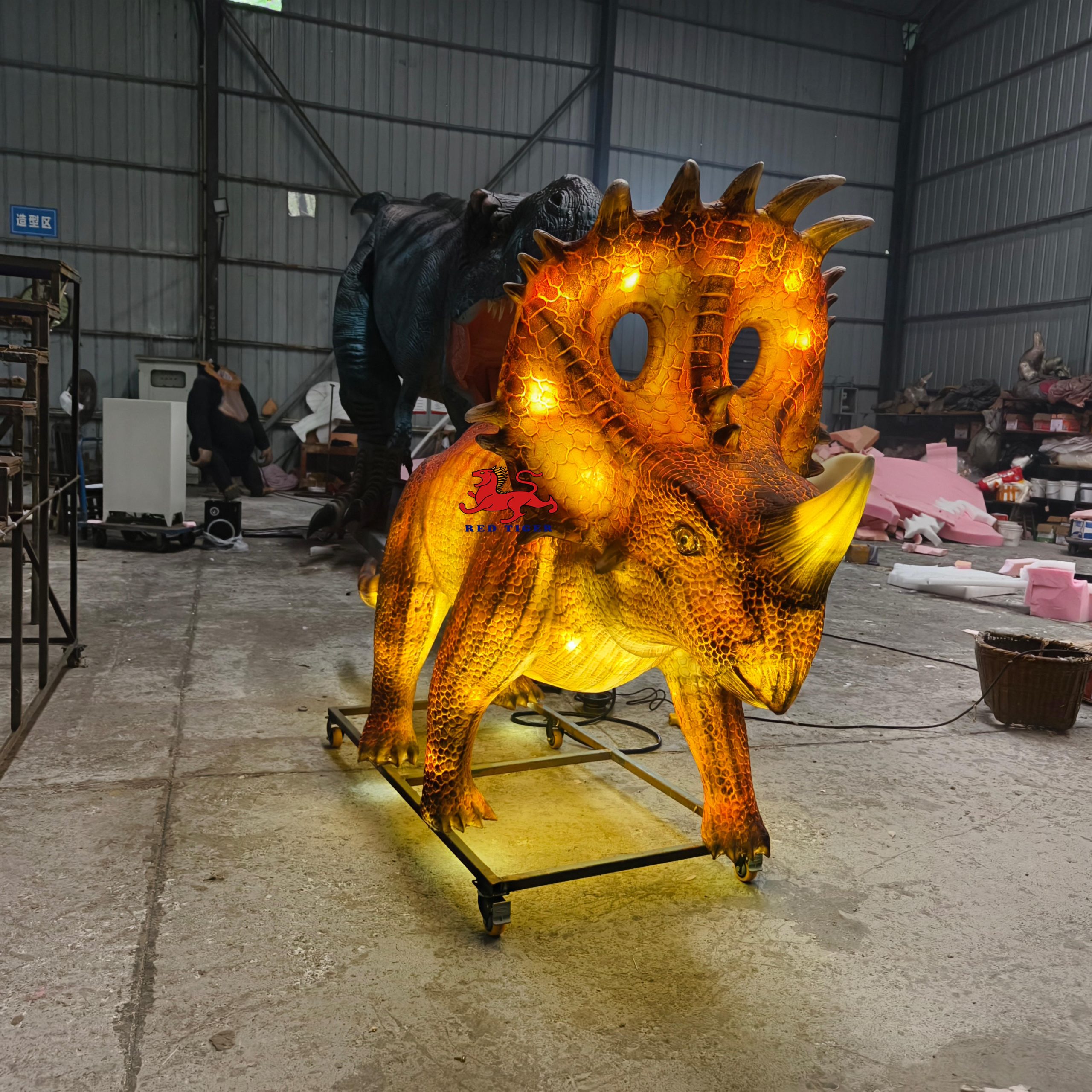 Jurassic Exhibit Electric Dinosaur Dinos Alive World Animatronic Glowing Dinosaur Show Lantern Show