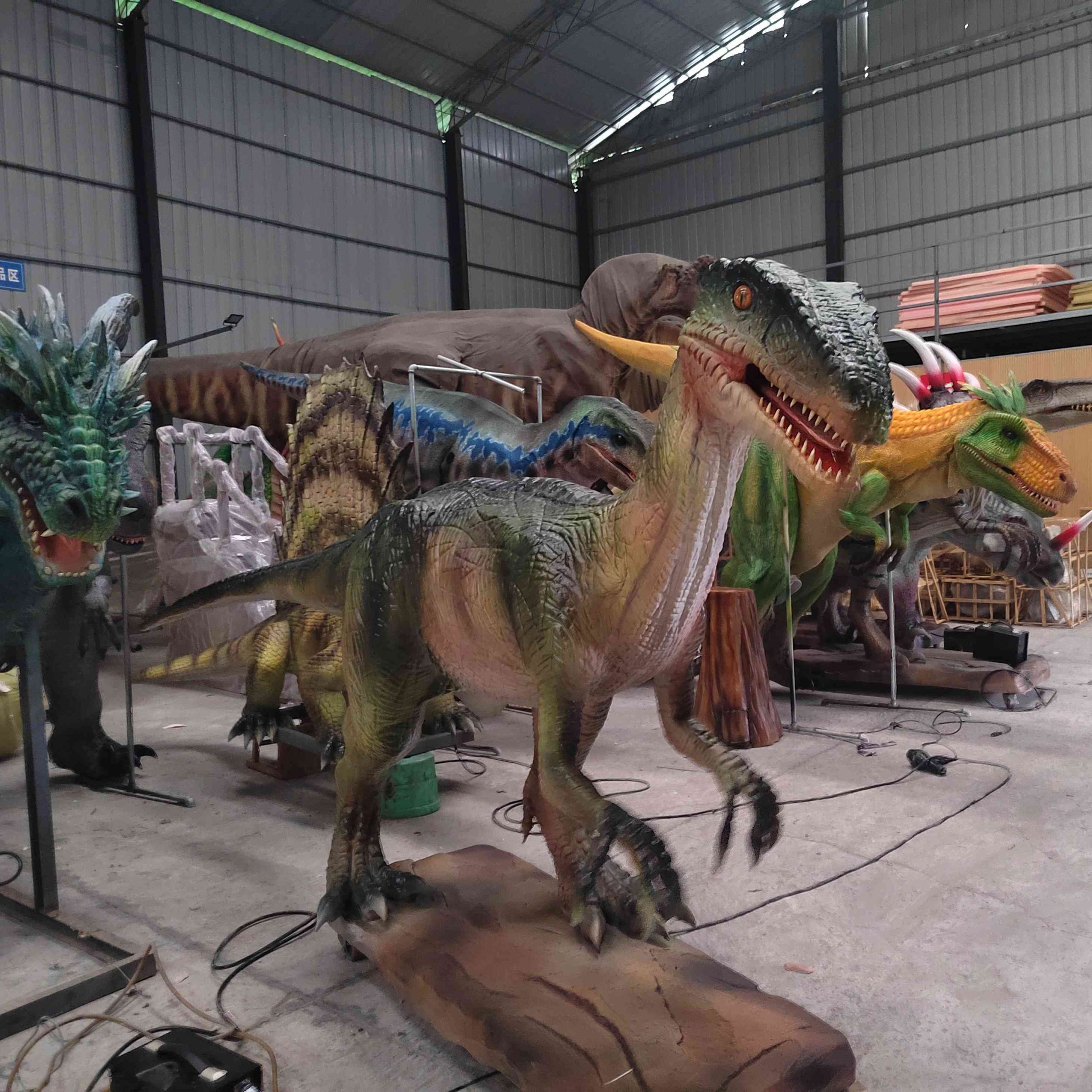 Real Size Full Animatronic Coelophysis for Jurassic Dinosaur Adventure Park