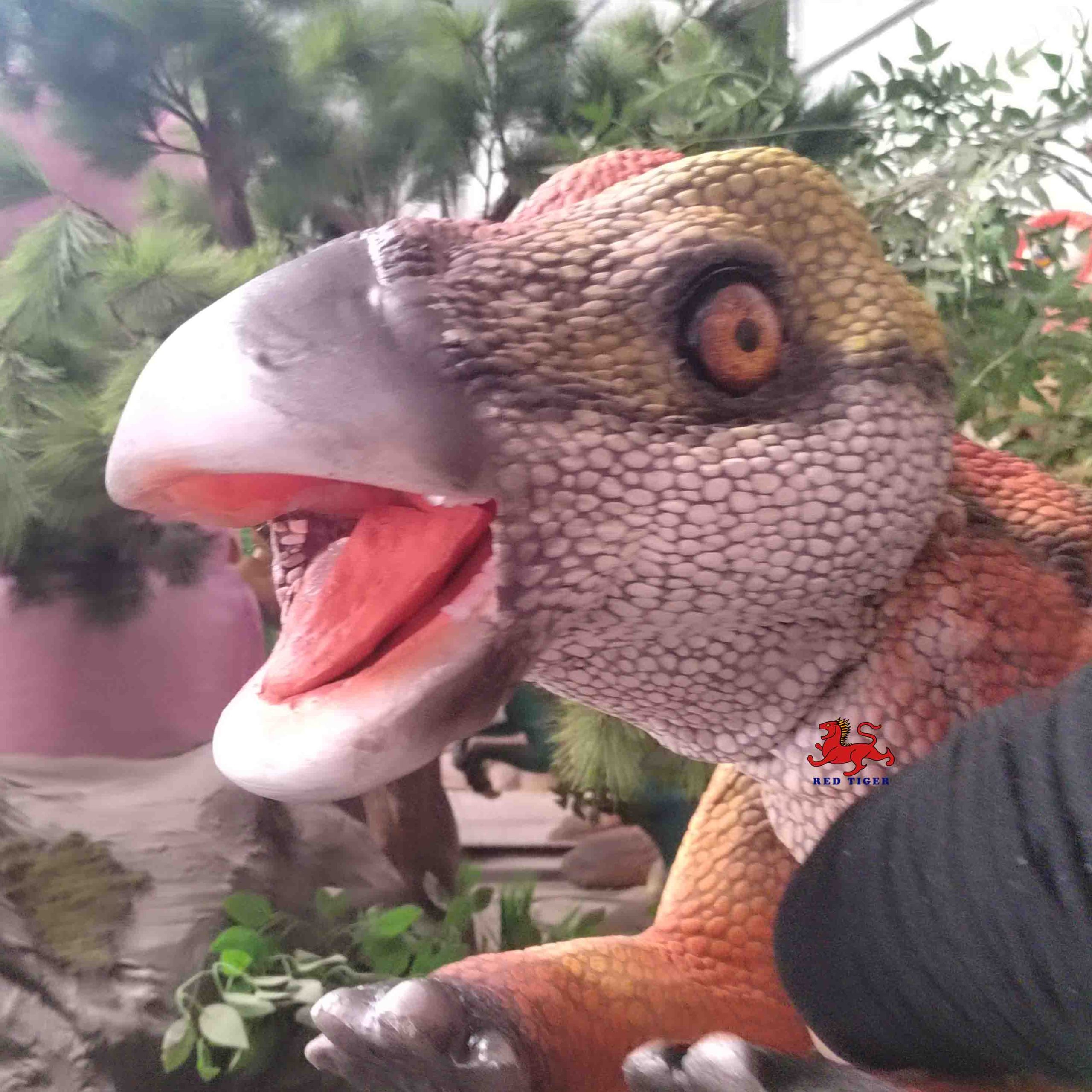 Small Animatronic Dinosaurs Hand Puppet Raptor Baby Dino