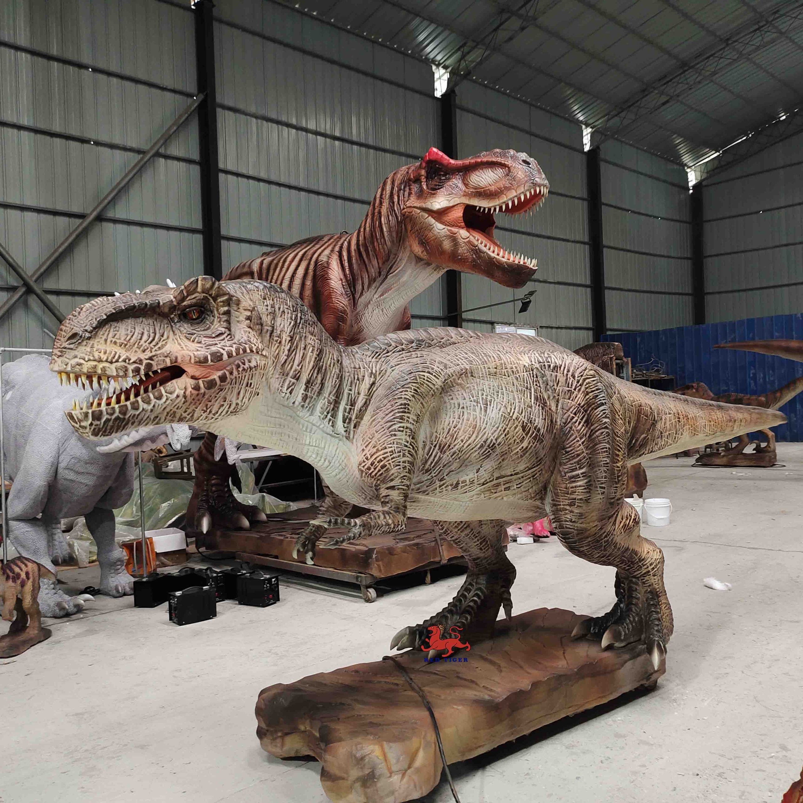 Robot Dinosaurs Animatronic Model Statue Life Size Sculptures for Dinosaur Park Adventure