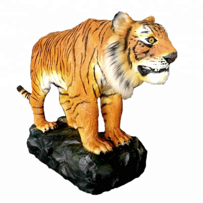 Life-like Animatronic Tiger for Zoo Theme Park With Shaking Head and Breath Movements