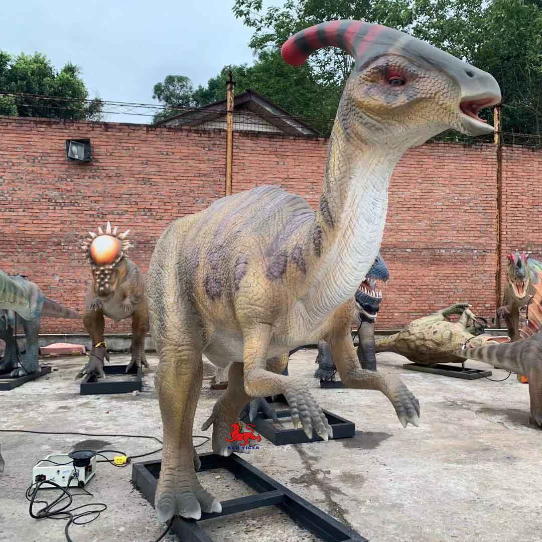 Life-Size Indoor Metal Mechanical Dinosaur Model for Amusement Park Adventure Park Shopping Mall Airport or Daycare