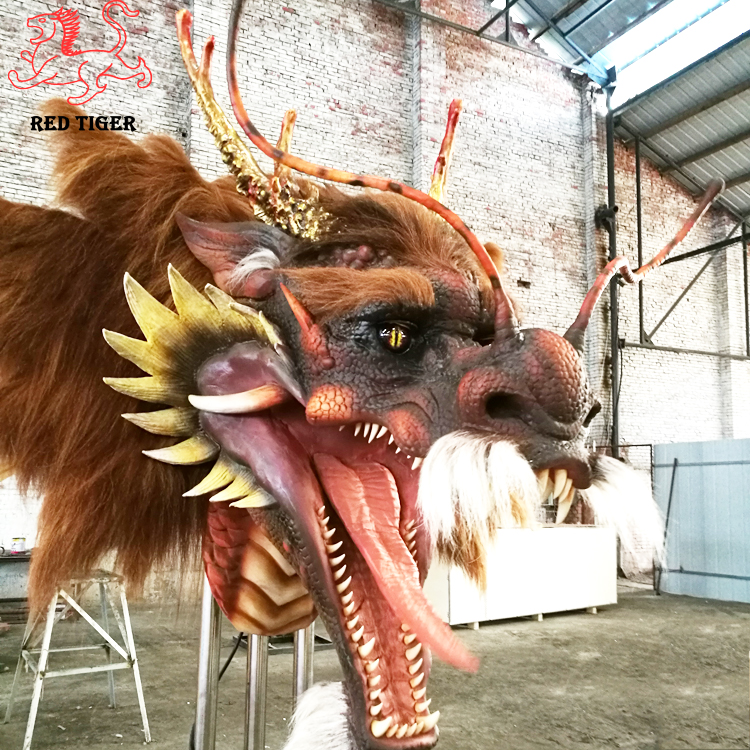 Animatronic Chinese Dragon Head Model Statues