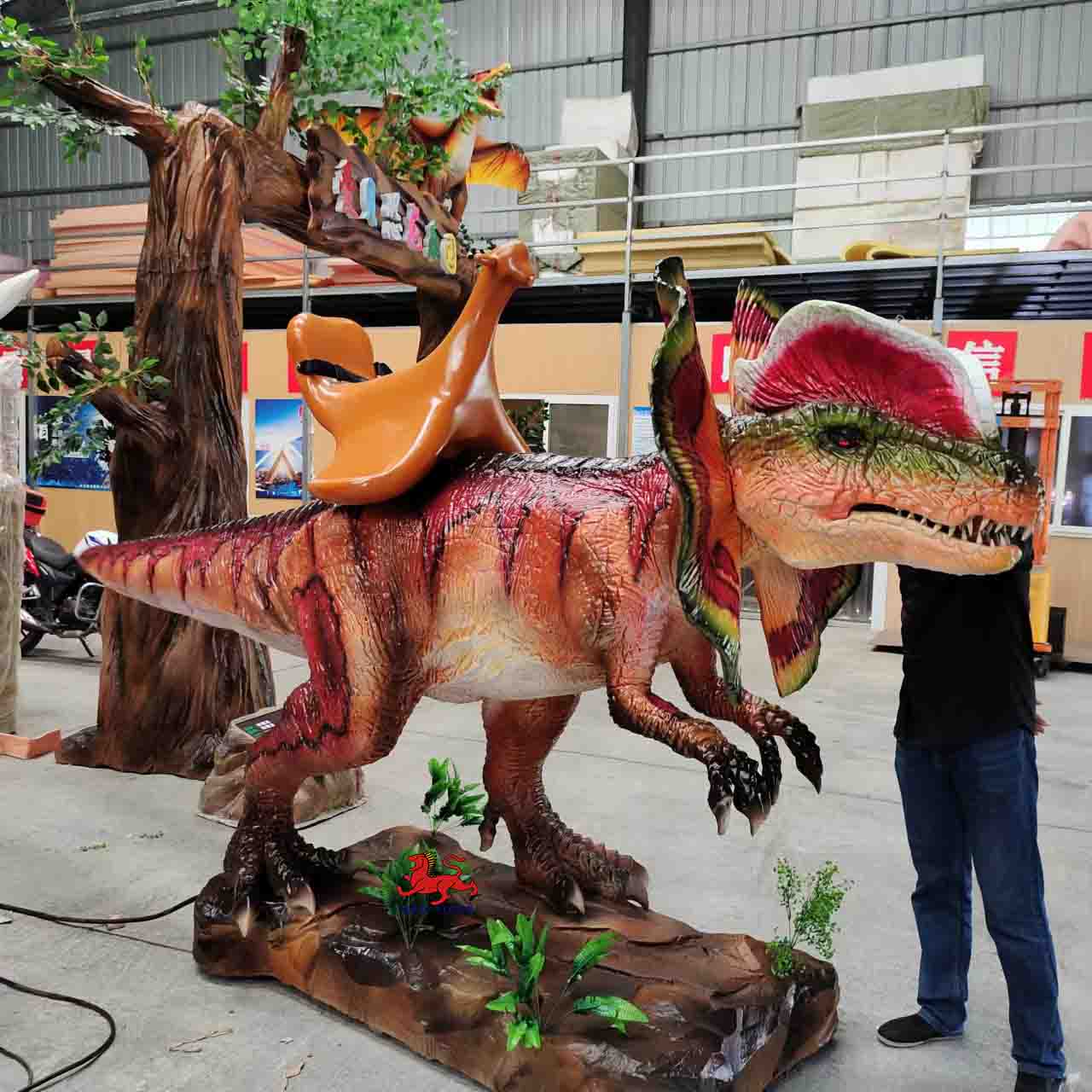 Amusement Park Attraction Kids Dinosaur Ride