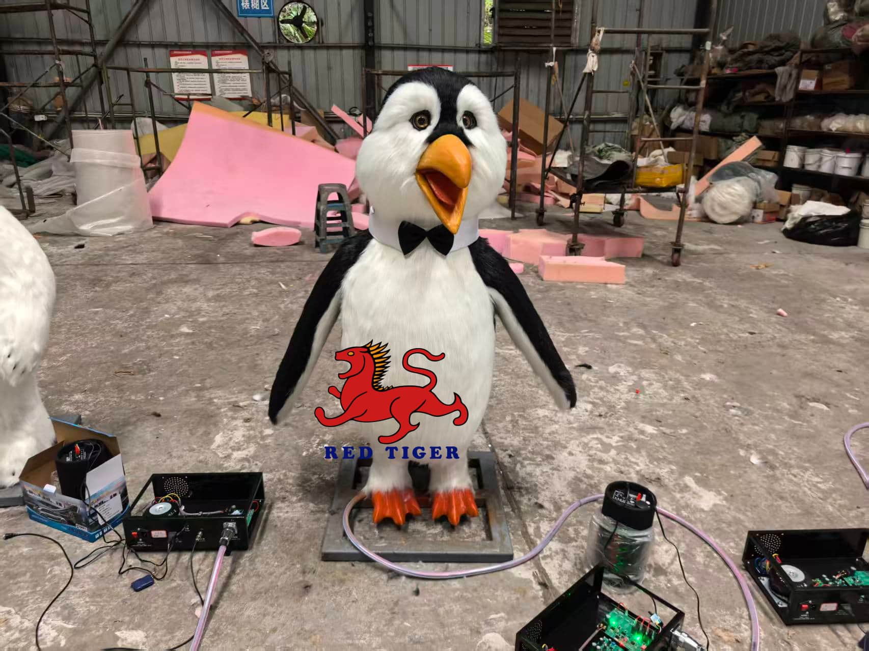 Custom Animatronic Singing Penguin Robot with Music for Exhibition and Commercial Use