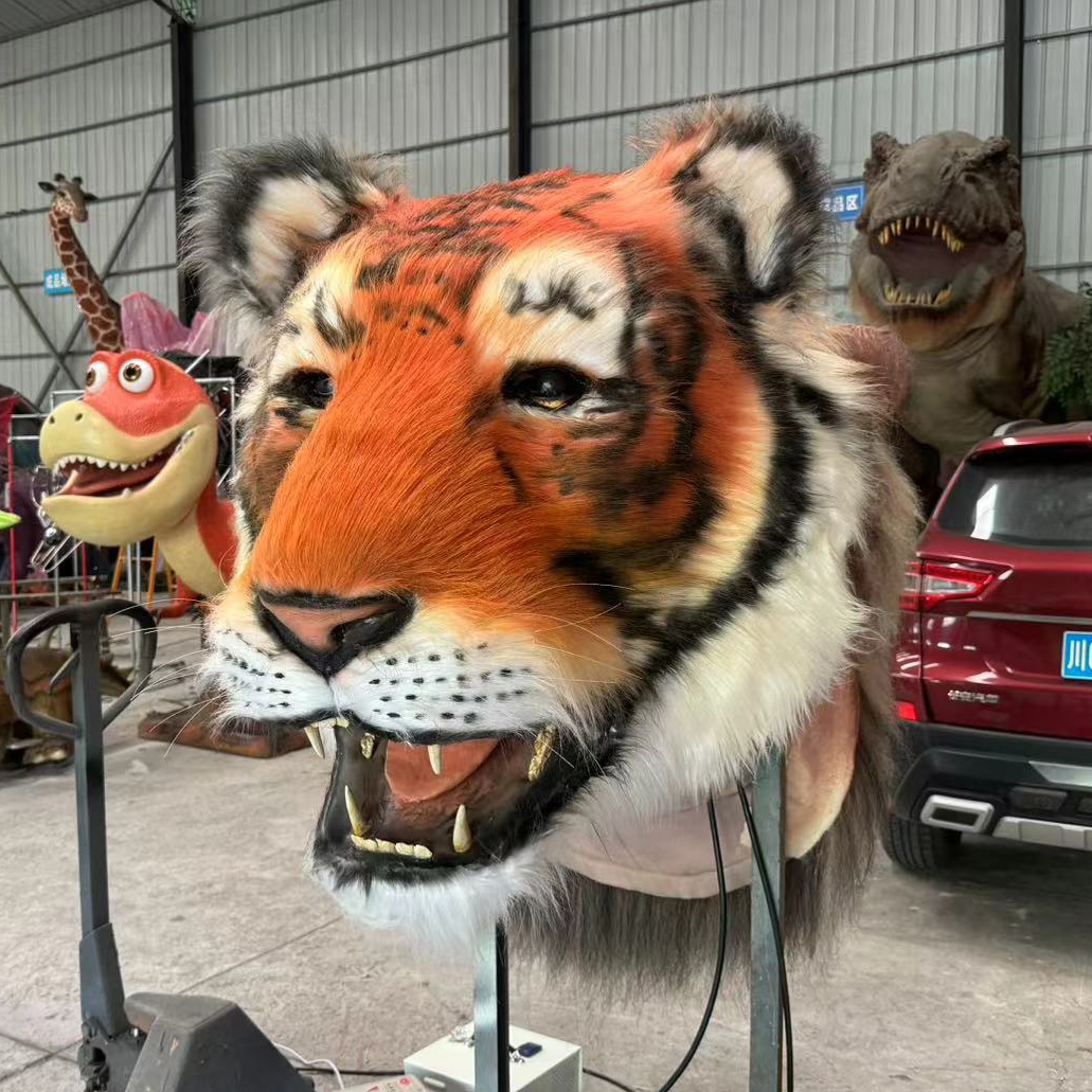 Amusement Equipment High Quality Realistic Animatronic Tiger Head