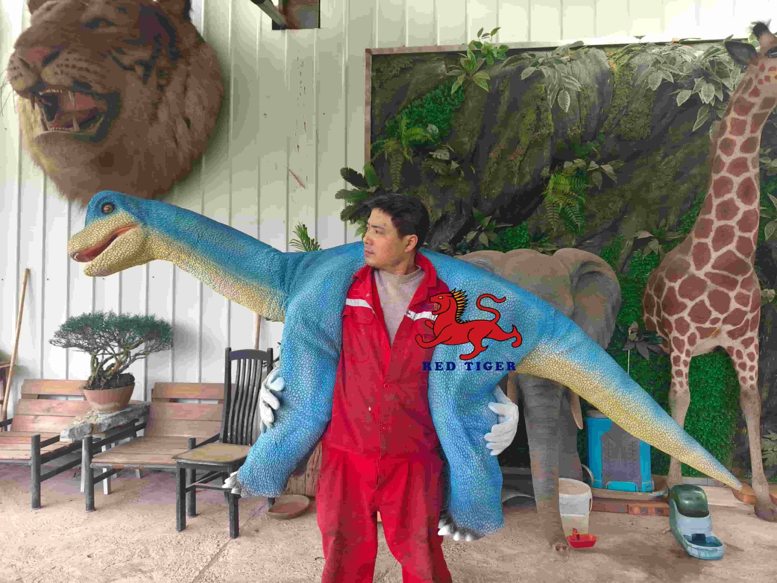 Realistic Brachiosaurus Shoulder Puppet Dinosaur Hand Puppet for Shows Events and Theme Parks