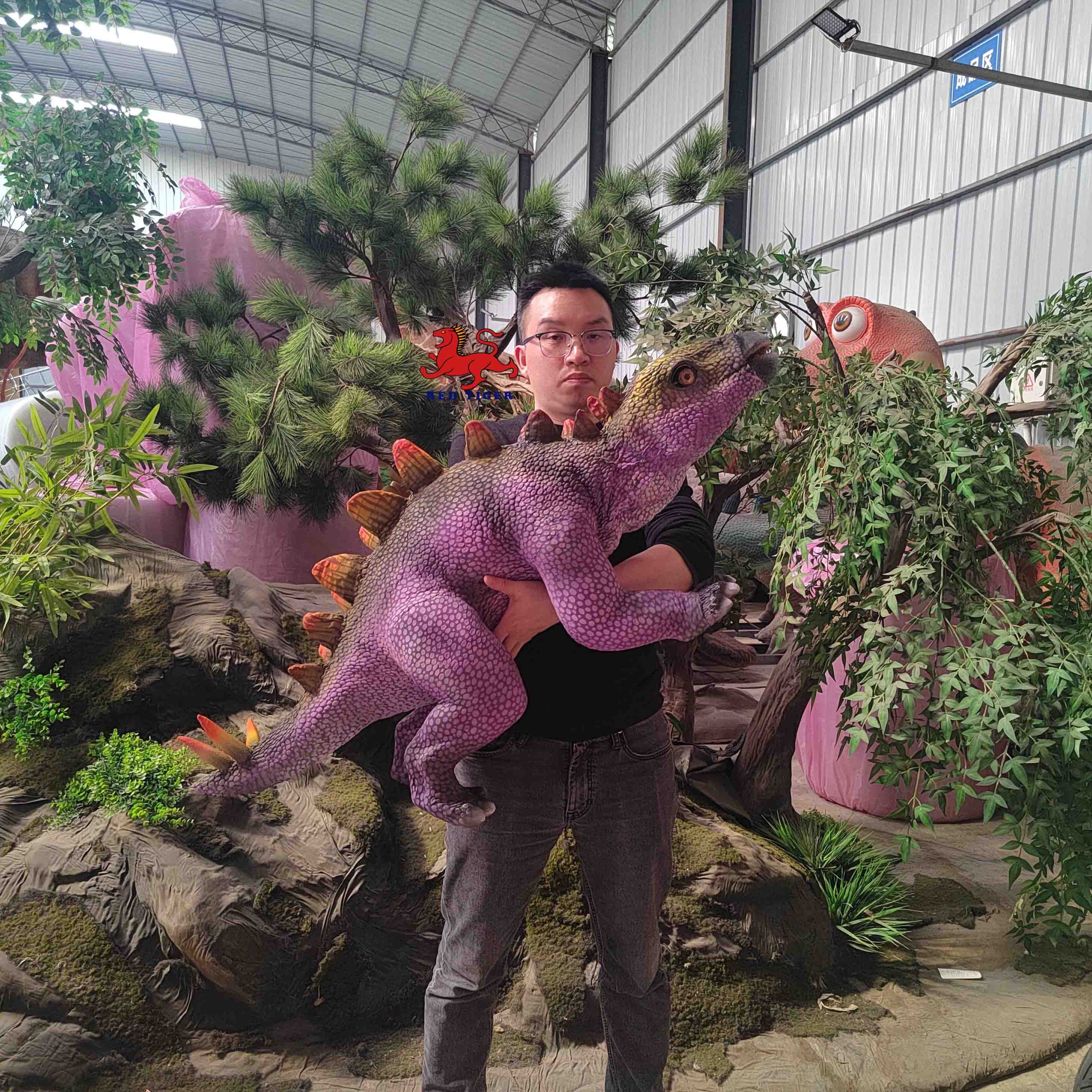 Amusement Park Products Robotic Animatronics Baby Realistic raptor Robot Dinosaur Puppet for Sale