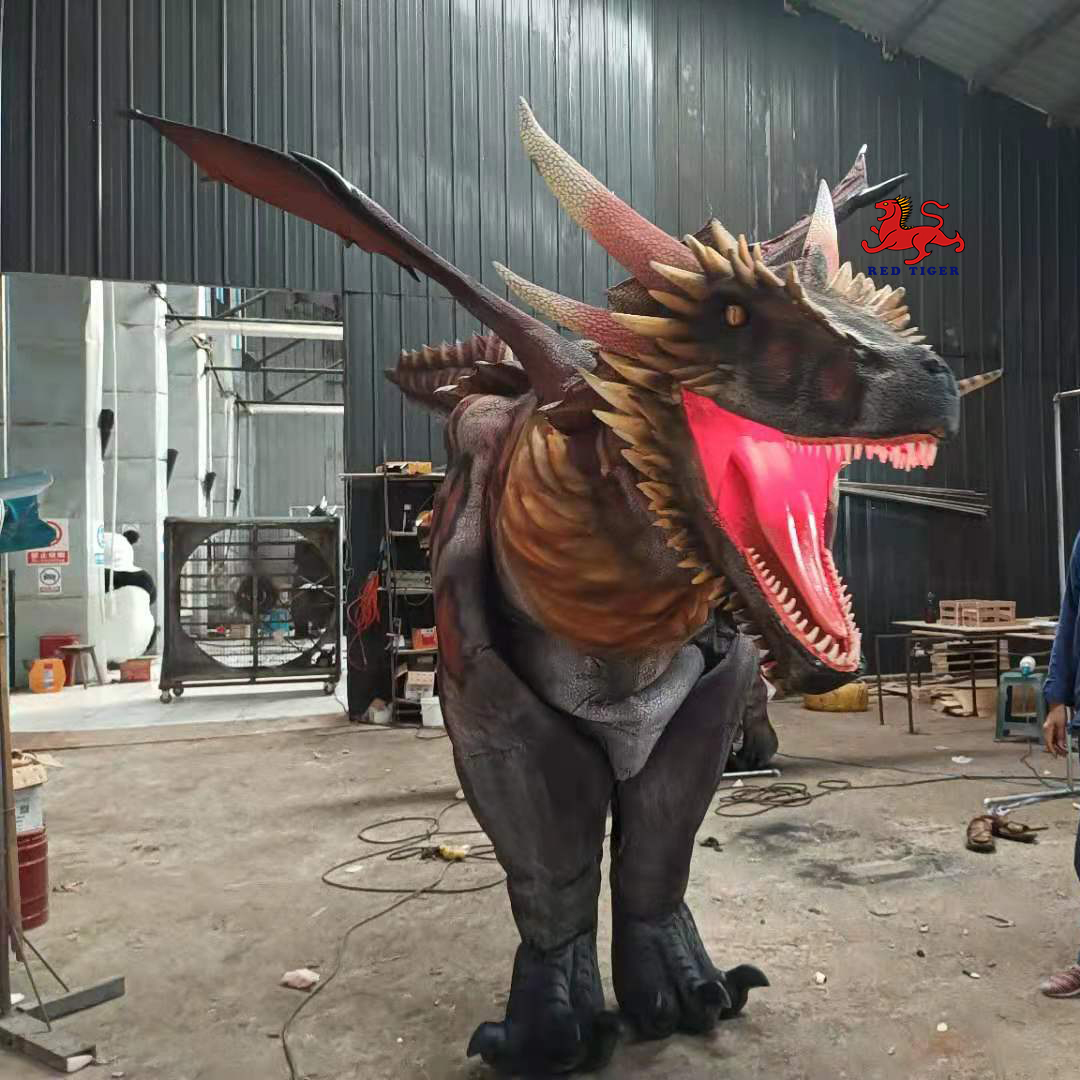 Amusement Park Equipment Hidden Legs Realistic Dinosaur Costume for Sale