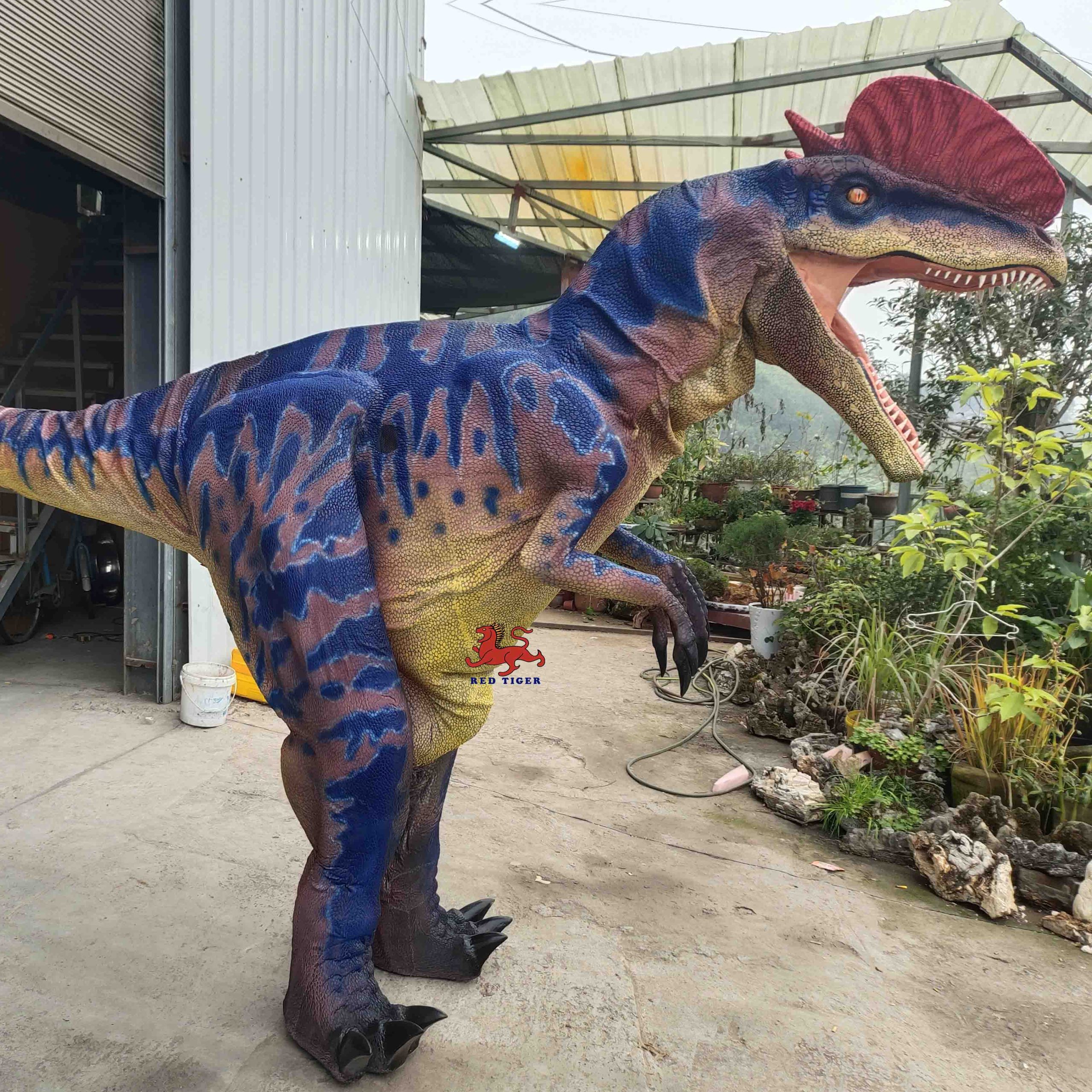 Dilophosaurus  Animatronic Dinosaur Costume Realistic Walking