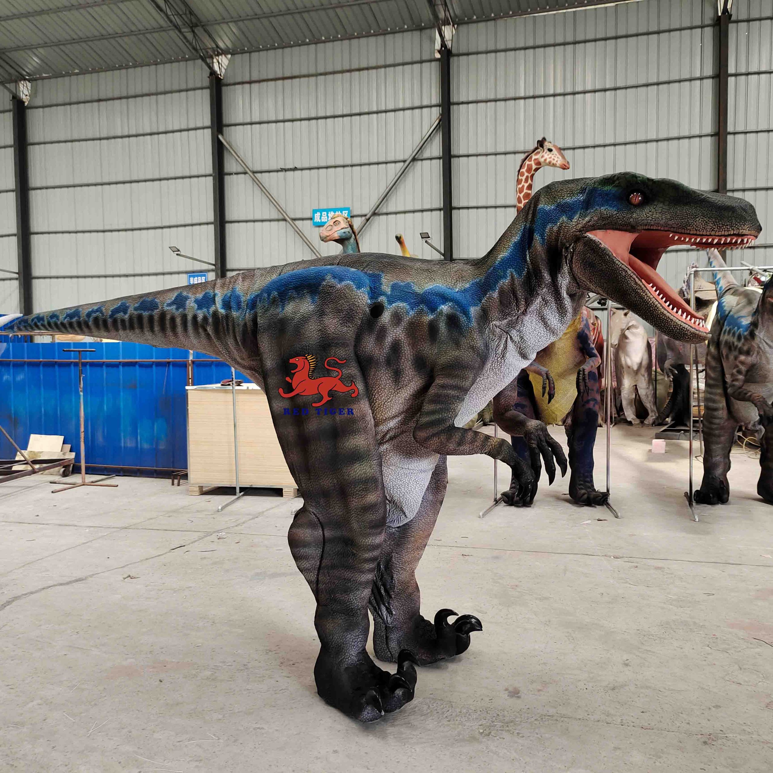 Dinosaur Park Costume Activity Show New 3D Print Material 4M Handmade Adult Raptor Dinosaur Costume