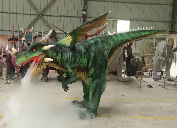 Realistic Light-weighted Dragon Costume Realistic Walking Dragon Wearable Dinosaur Costume for Events and Theme Park