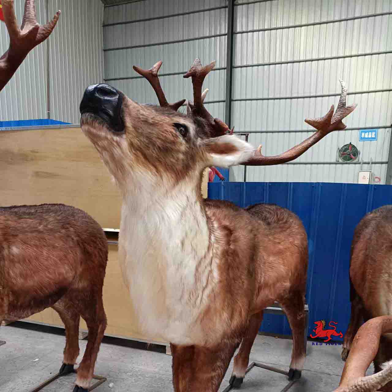 Animal Park Simulated Elk Model Animal Animatronic Model Life-size Elk Mold for Sale