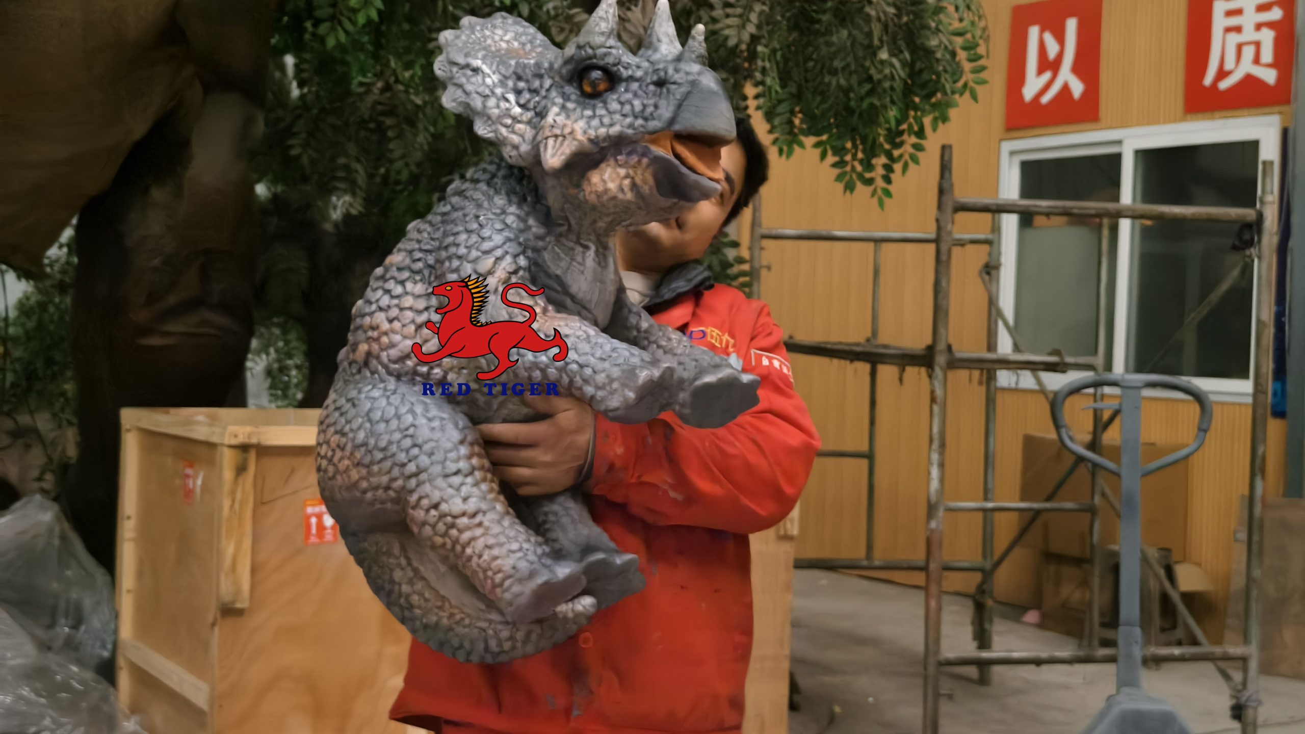 Adorable Triceratop Dinosaur Hand Puppet