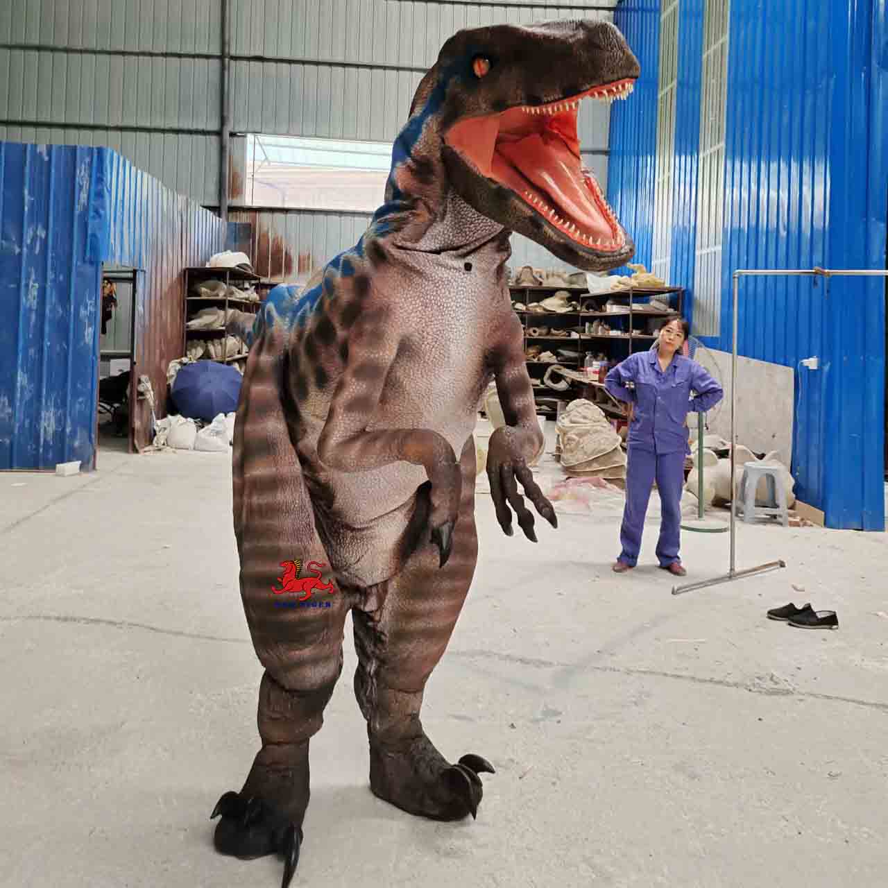 Hidden Legs Walking Realistic Dinosaur Costume for Adult Performers