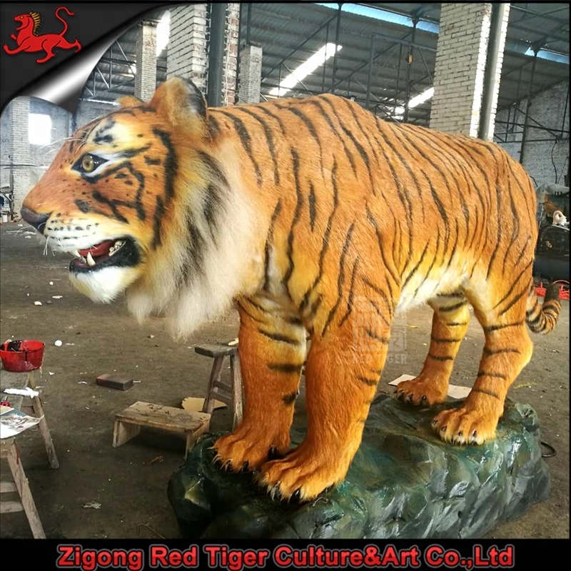 Life Size  Animatronic Simulation Animal Tiger Amusement Park Equipment for Sale
