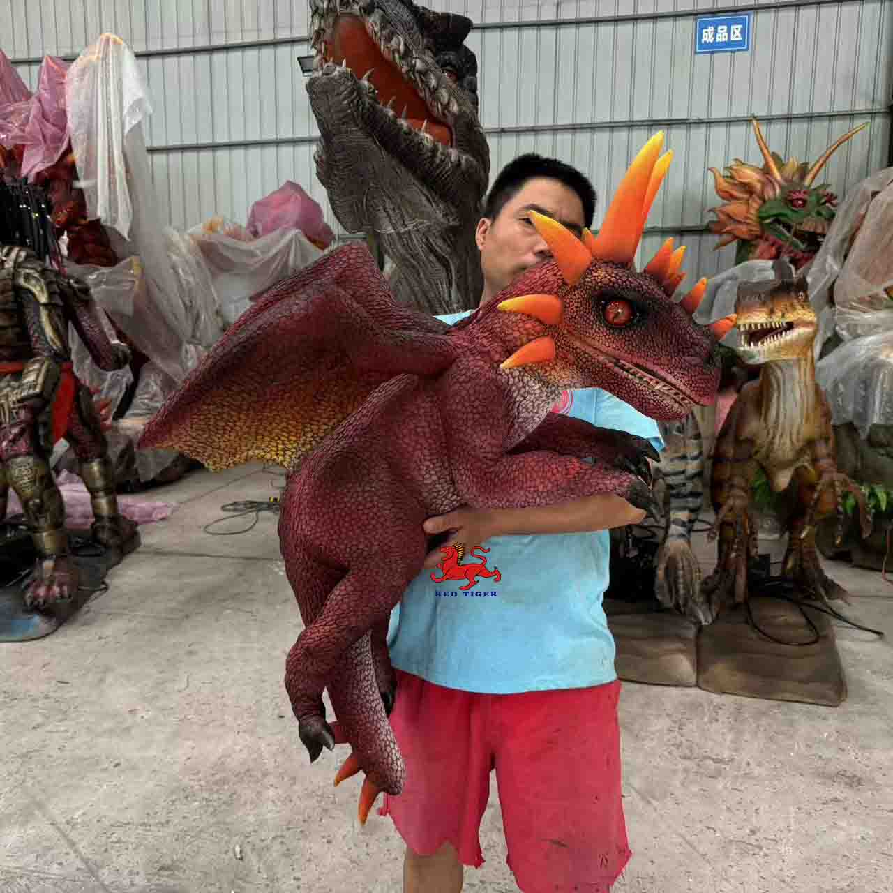 Small Animatronic Dinosaurs Hand Puppet Dragon Baby Dragon