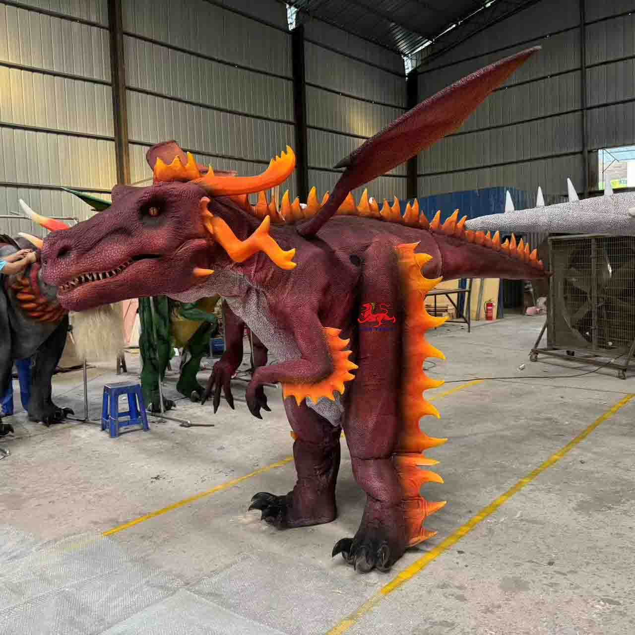 High Quality Realistic Walking Dinosaur Deagon Costume for Theme Park & Amusement Park