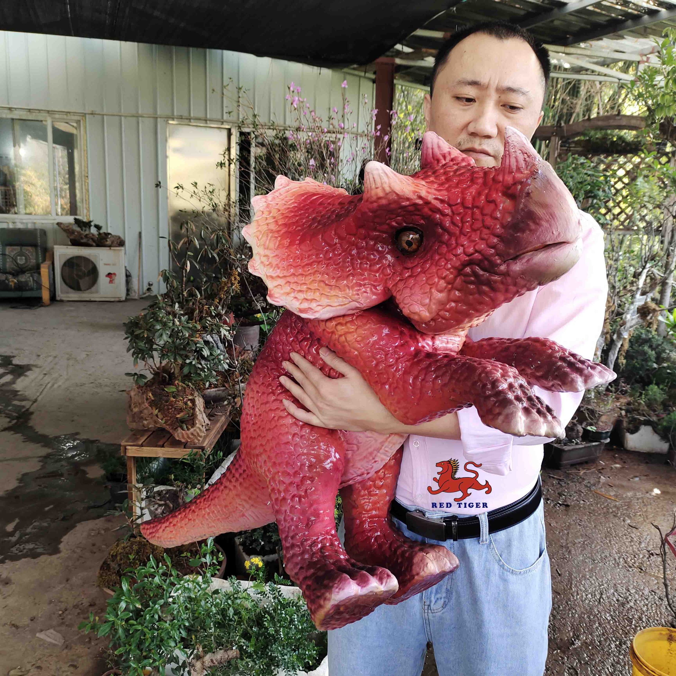 amusement park products robotic animatronics baby realistic raptor robot dinosaur puppet for sale
