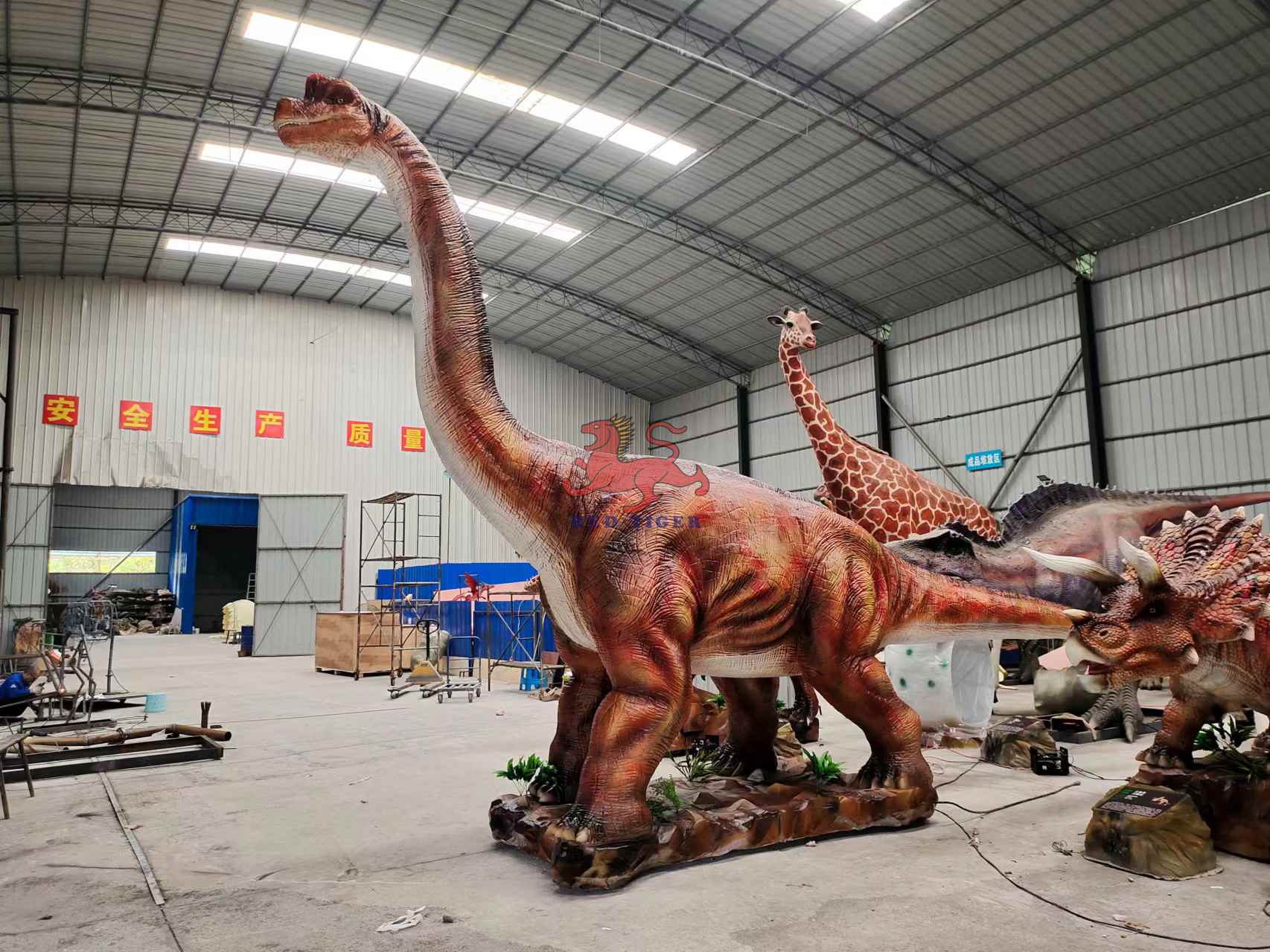 Life Size High Quality Realistic Animatronic Brachiosaurus Dinosaur Model