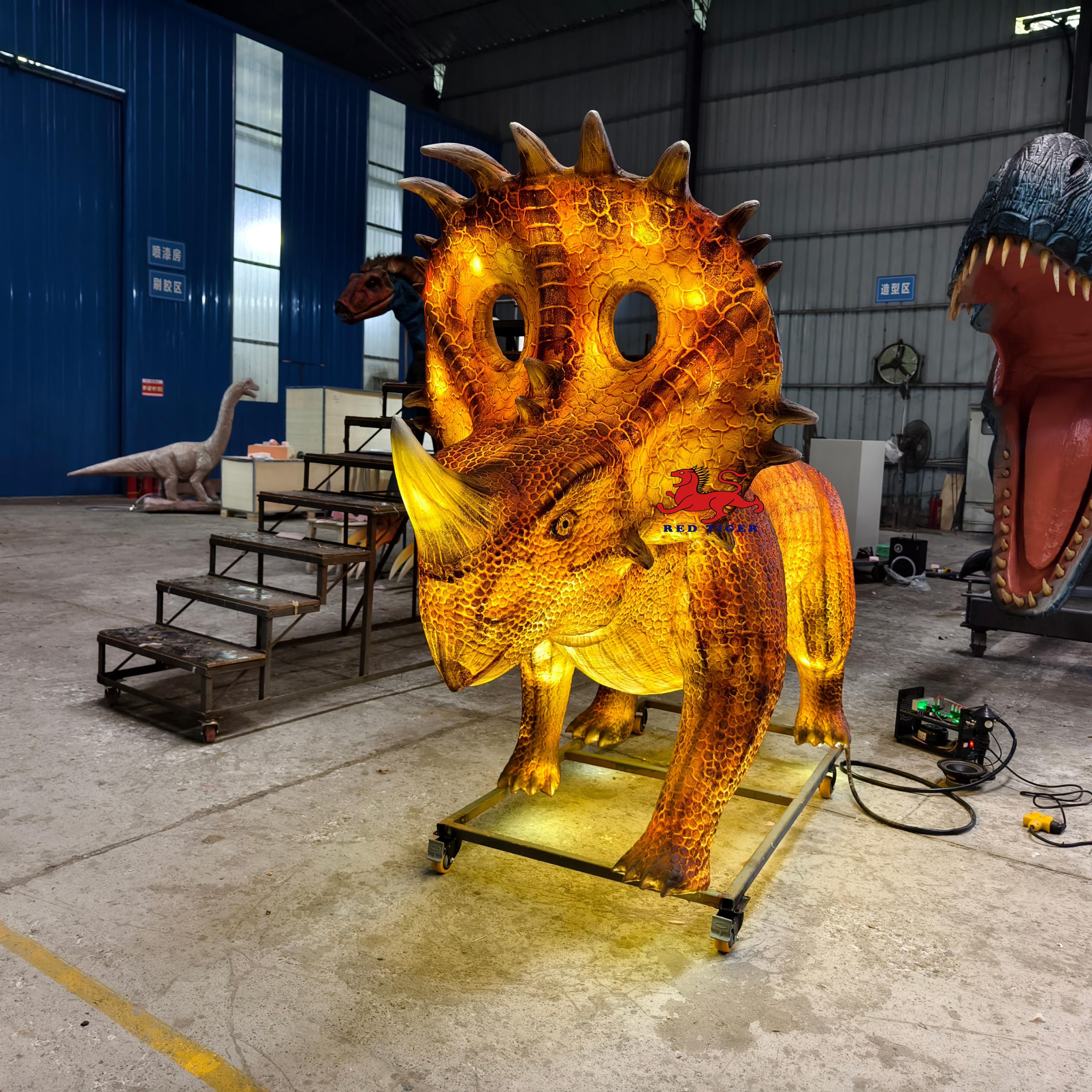 Jurassic Exhibit Electric Dinosaur Dinos Alive World Animatronic Glowing Dinosaur Show Lantern Show