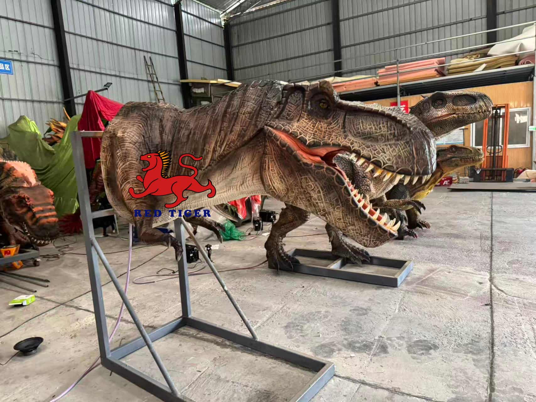 Electric T-Rex Head Model | Animatronic Dinosaur Head for Theme Parks & Exhibitions