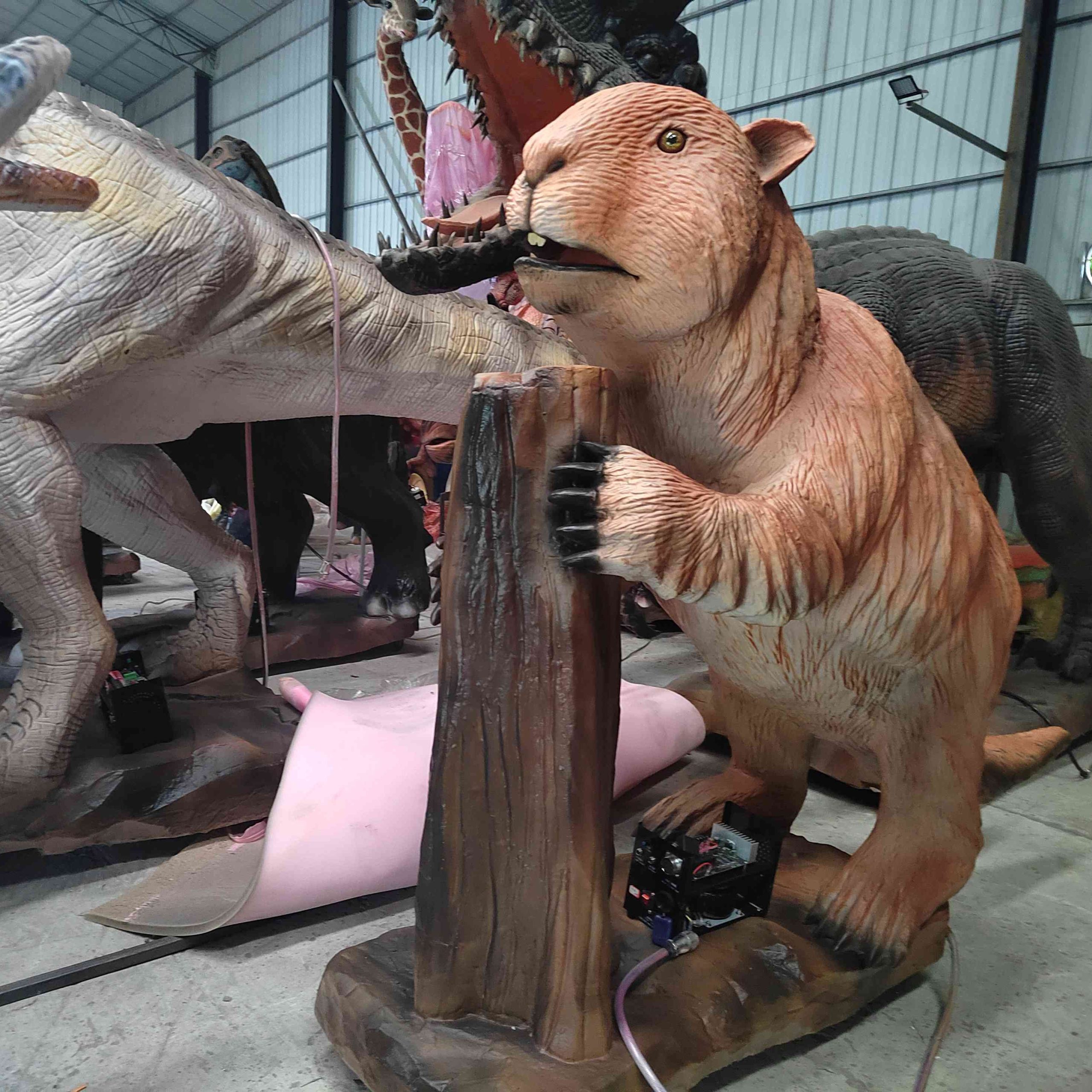 Zoo Park Simulated Castoroides Model Animal Animatronic Model Life-size Animal Mold for Sale