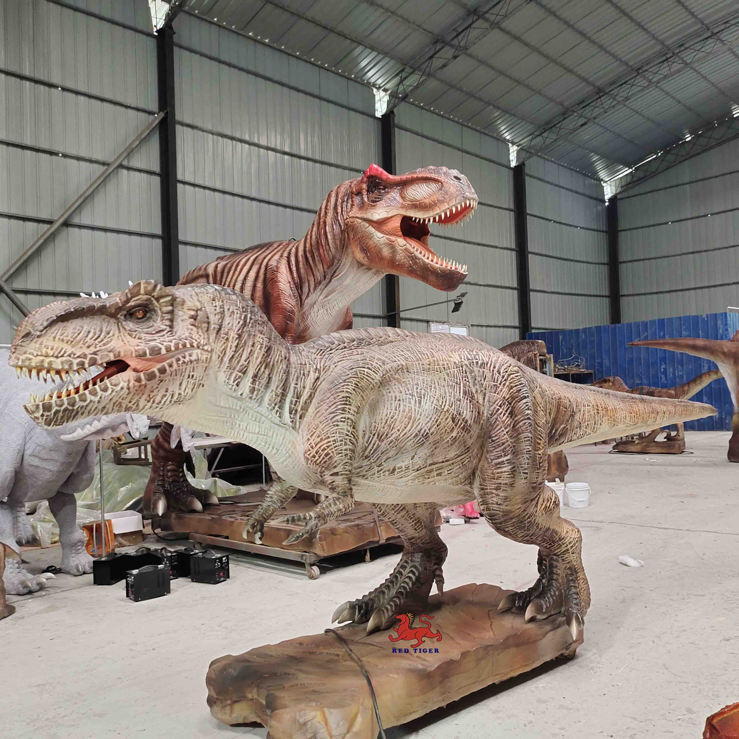 Robot Dinosaurs Animatronic Model Statue Life Size Sculptures for Dinosaur Park Adventure