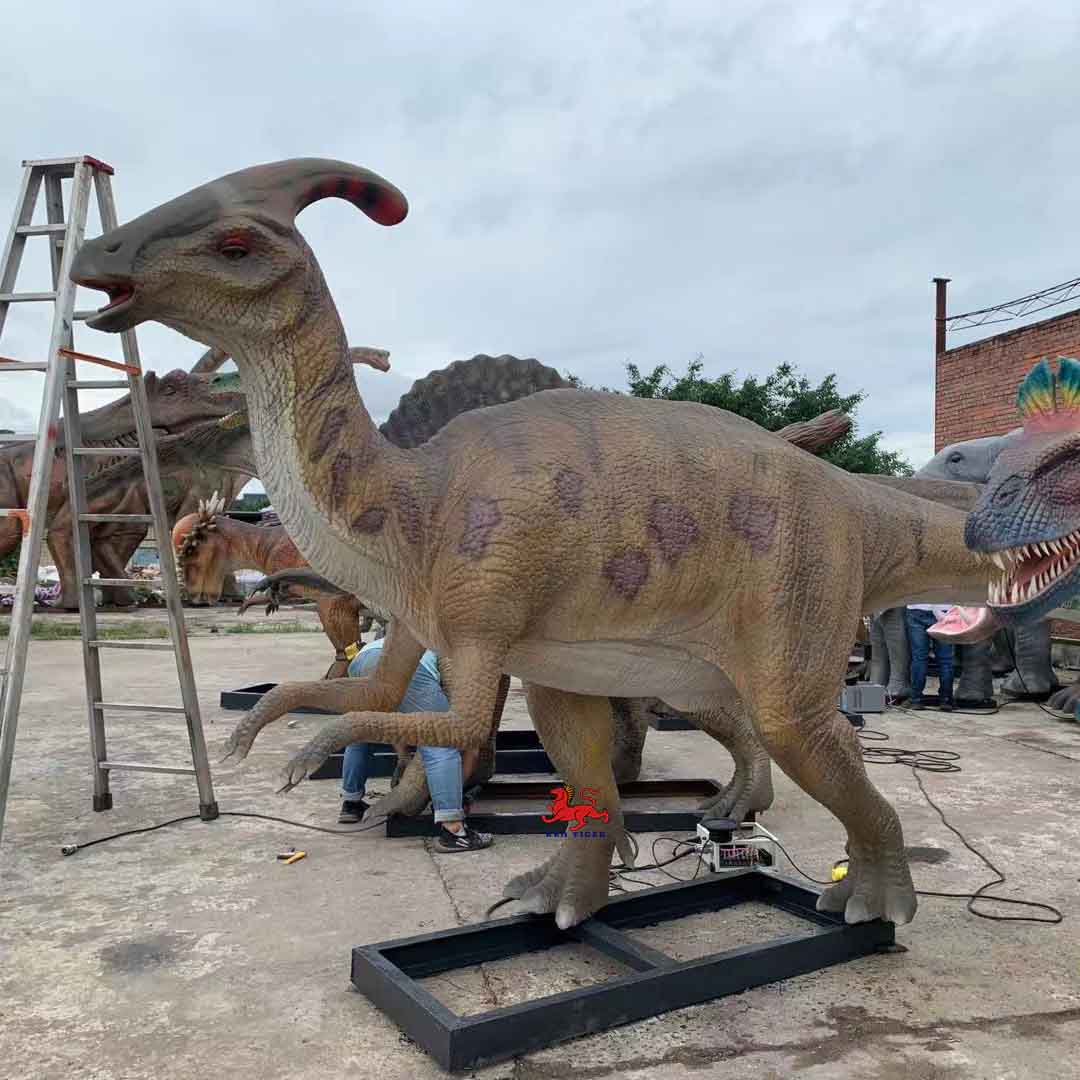Life-Size Indoor Metal Mechanical Dinosaur Model for Amusement Park Adventure Park Shopping Mall Airport or Daycare