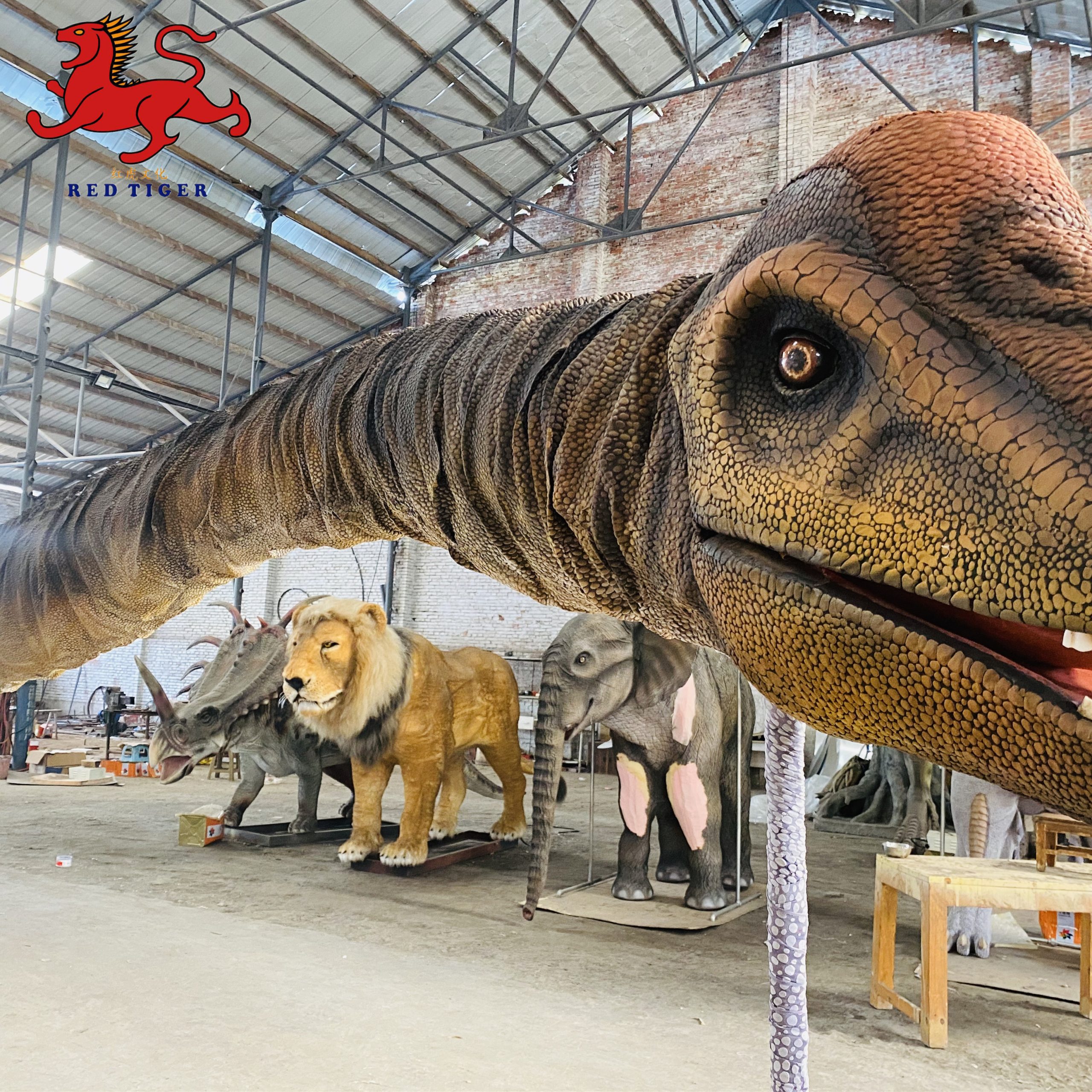 Wall Mounted Animatronic Dinosaur Head